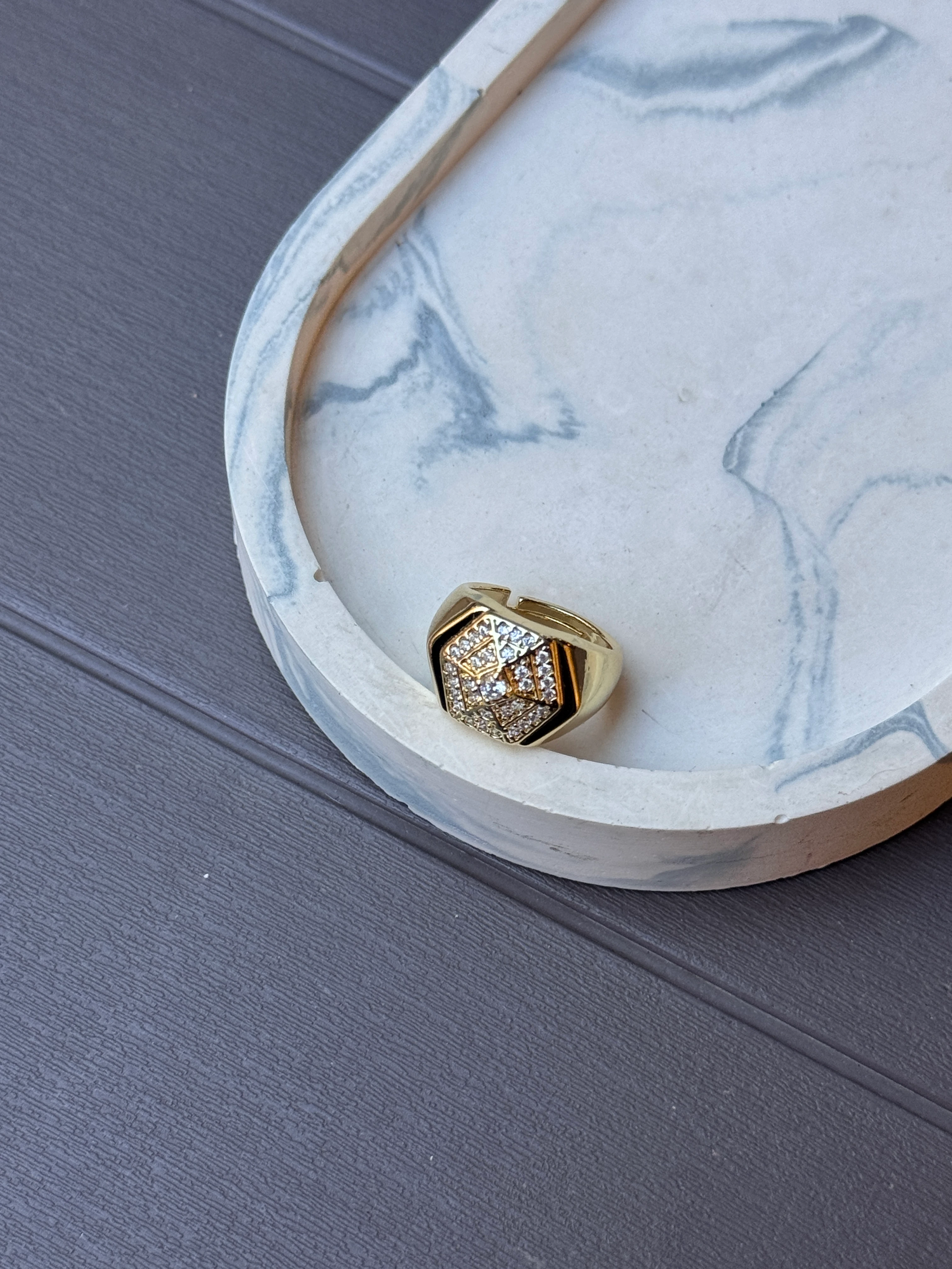 Plaka Serçe Parmak Yüzüğü