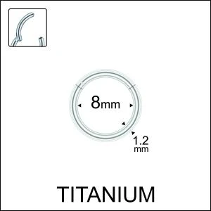 Düz Halka Titanyum Piercing