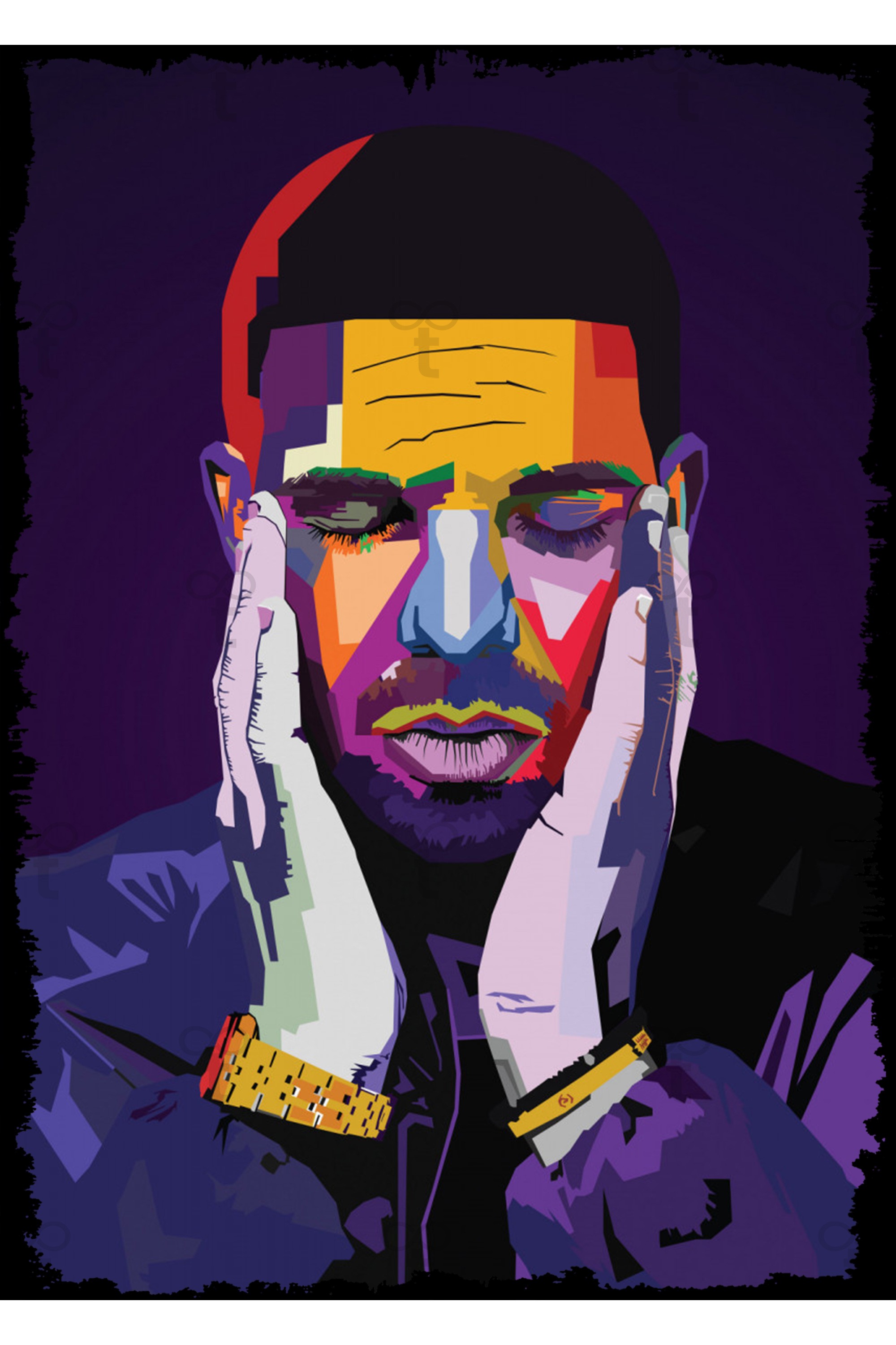 Drake Ünlü Tema Ahşap Tablo