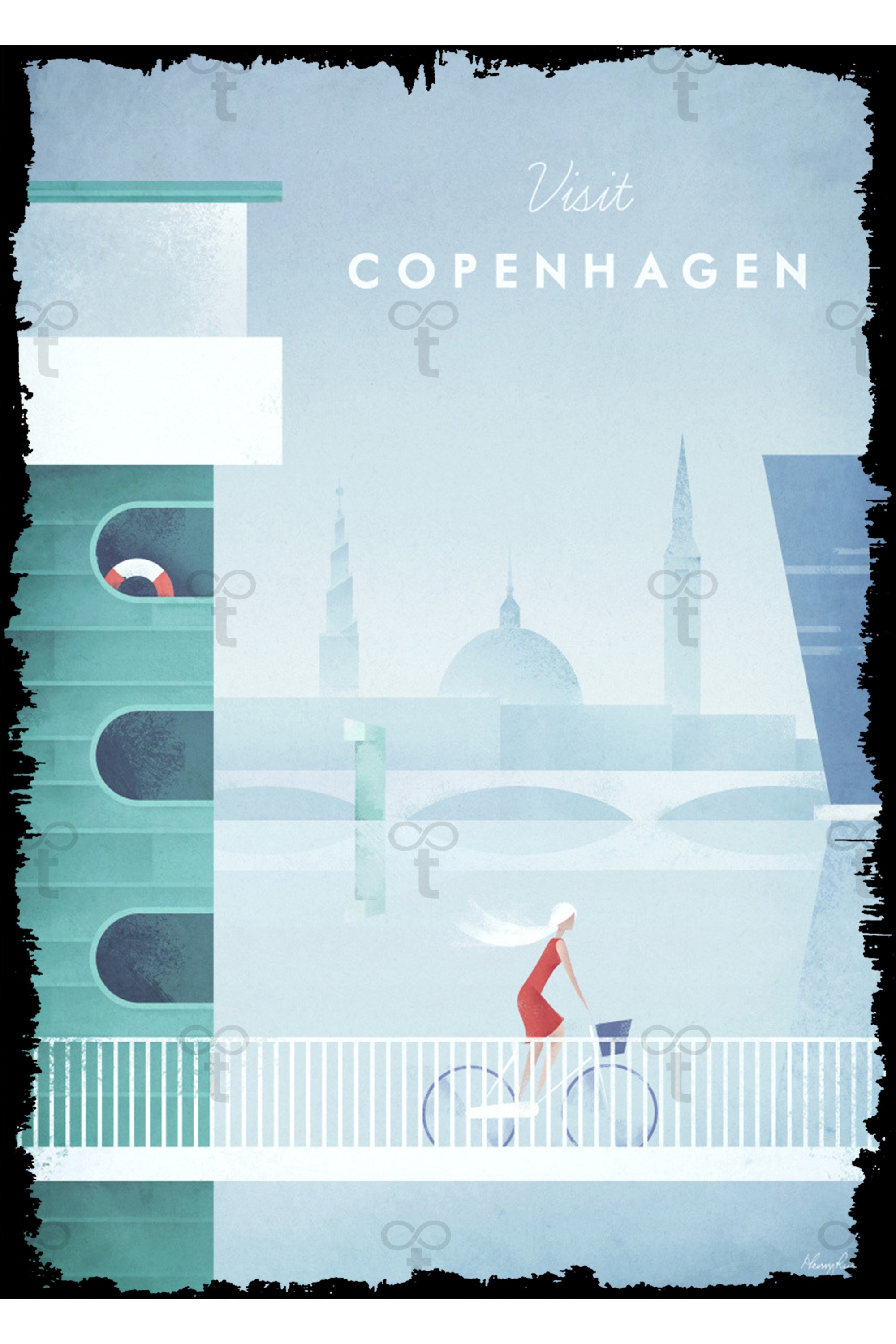 Kopenhag Tema Ahşap Tablo