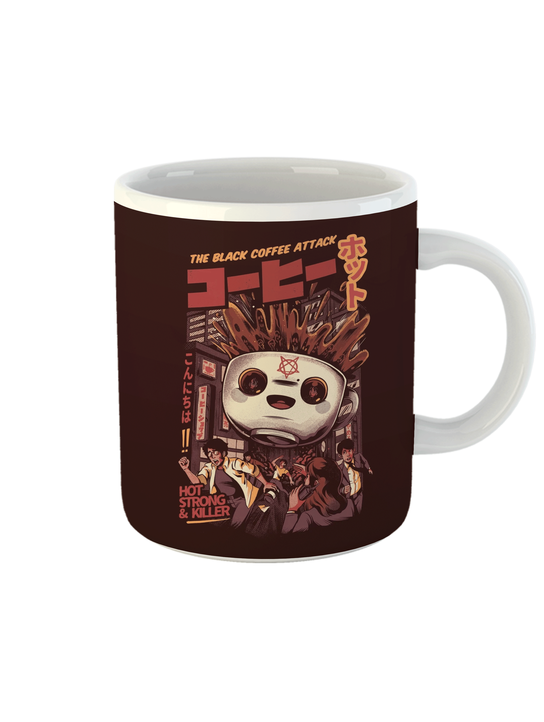 Japon Kahve Canavarı Temalı Kupa Bardak