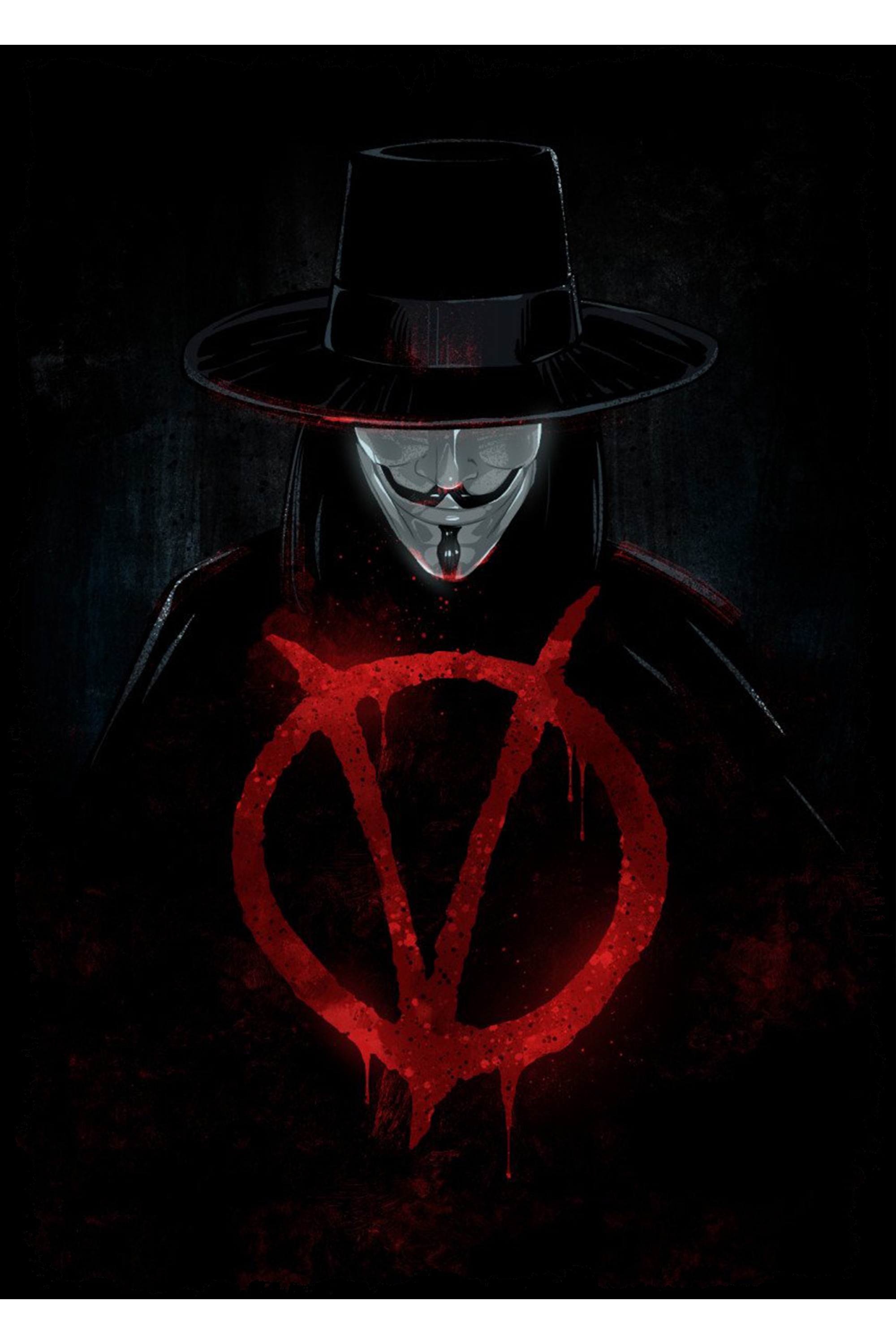 V for Vendetta Film Tema Ahşap Tablo