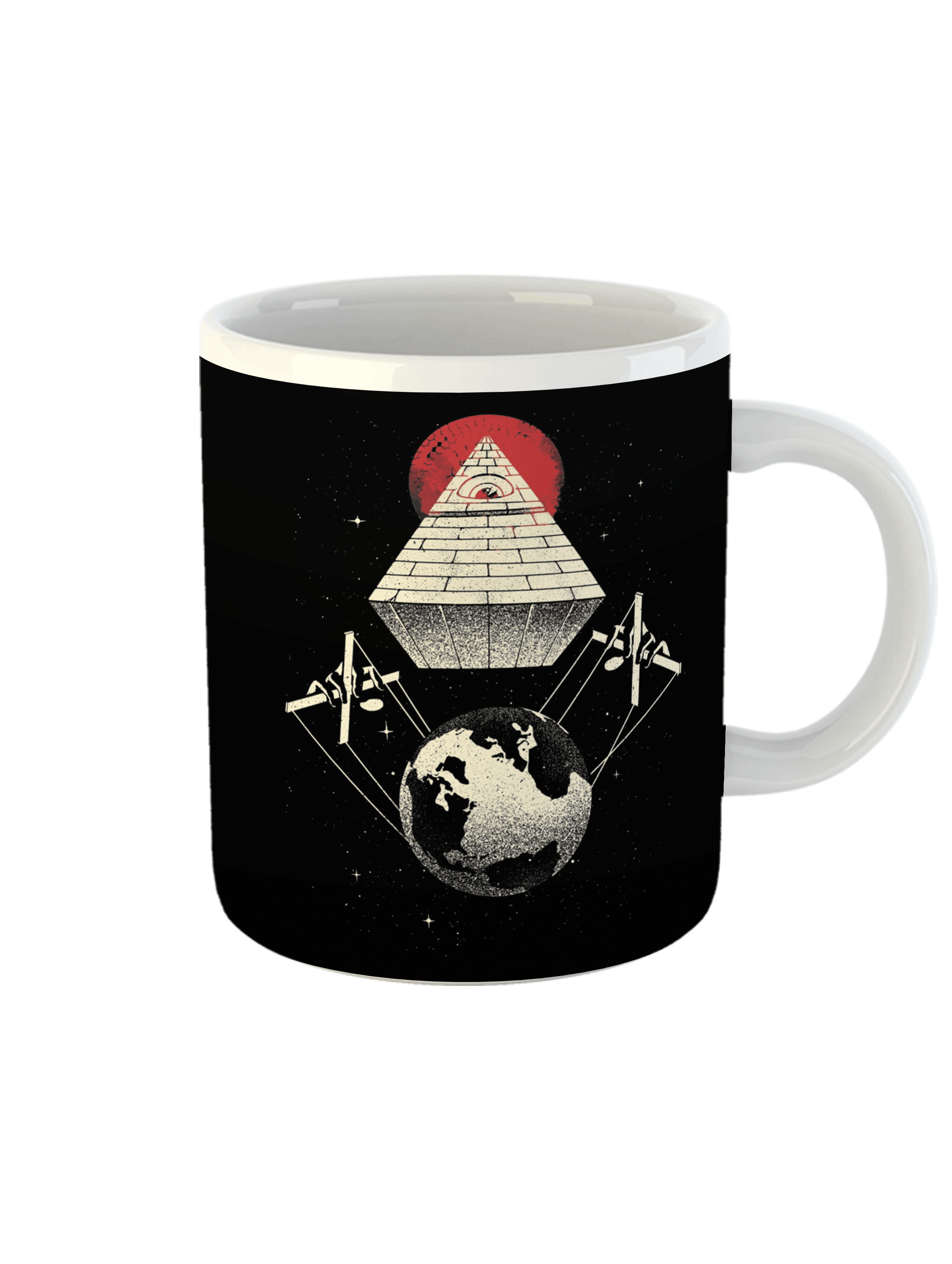 Uzayda Piramit Temalı Kupa Bardak