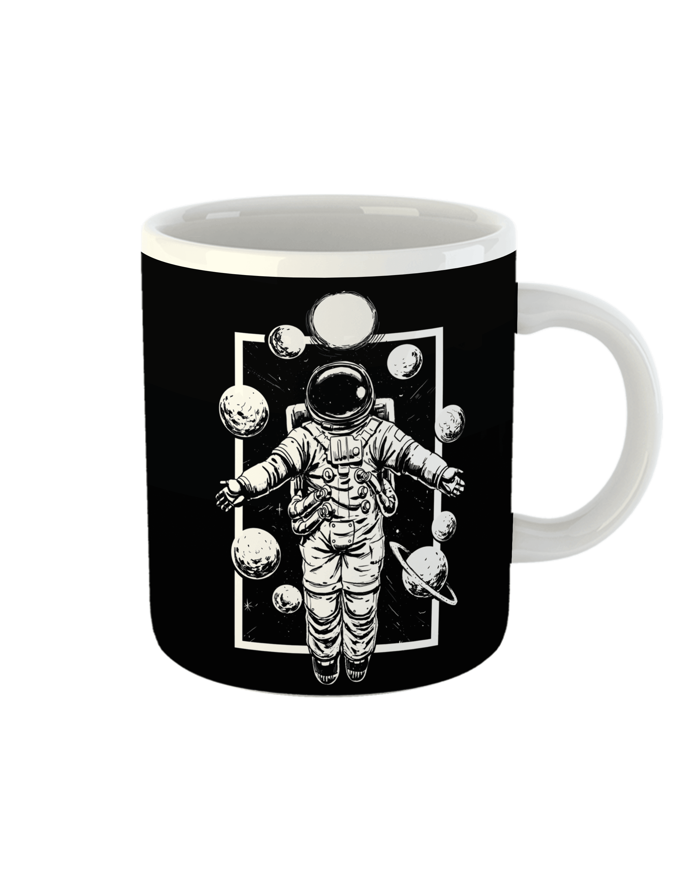 Astronot Temalı Seyahat Kupa Bardak