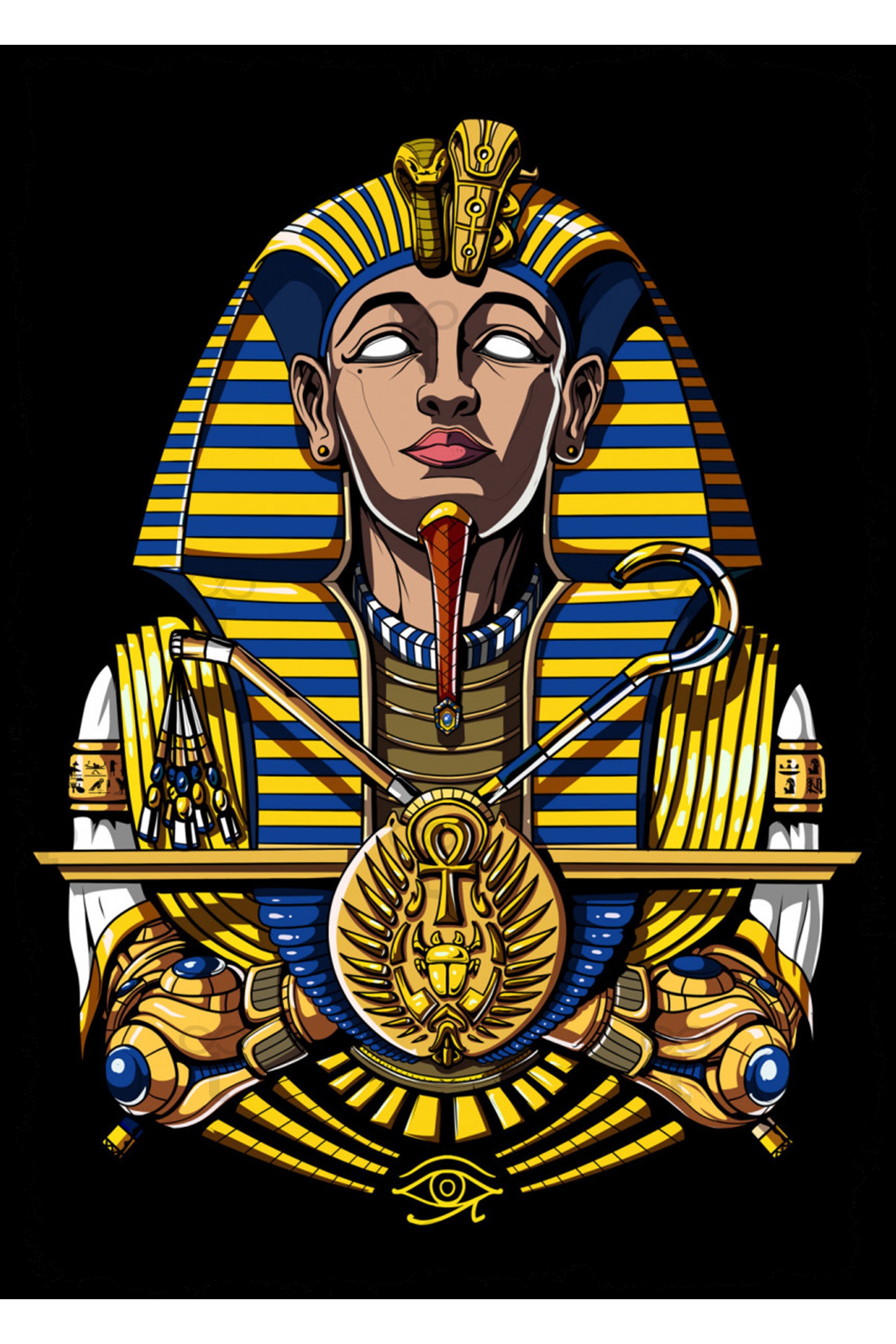 Tutankhamun Mısır Firavun Tema Ahşap Tablo