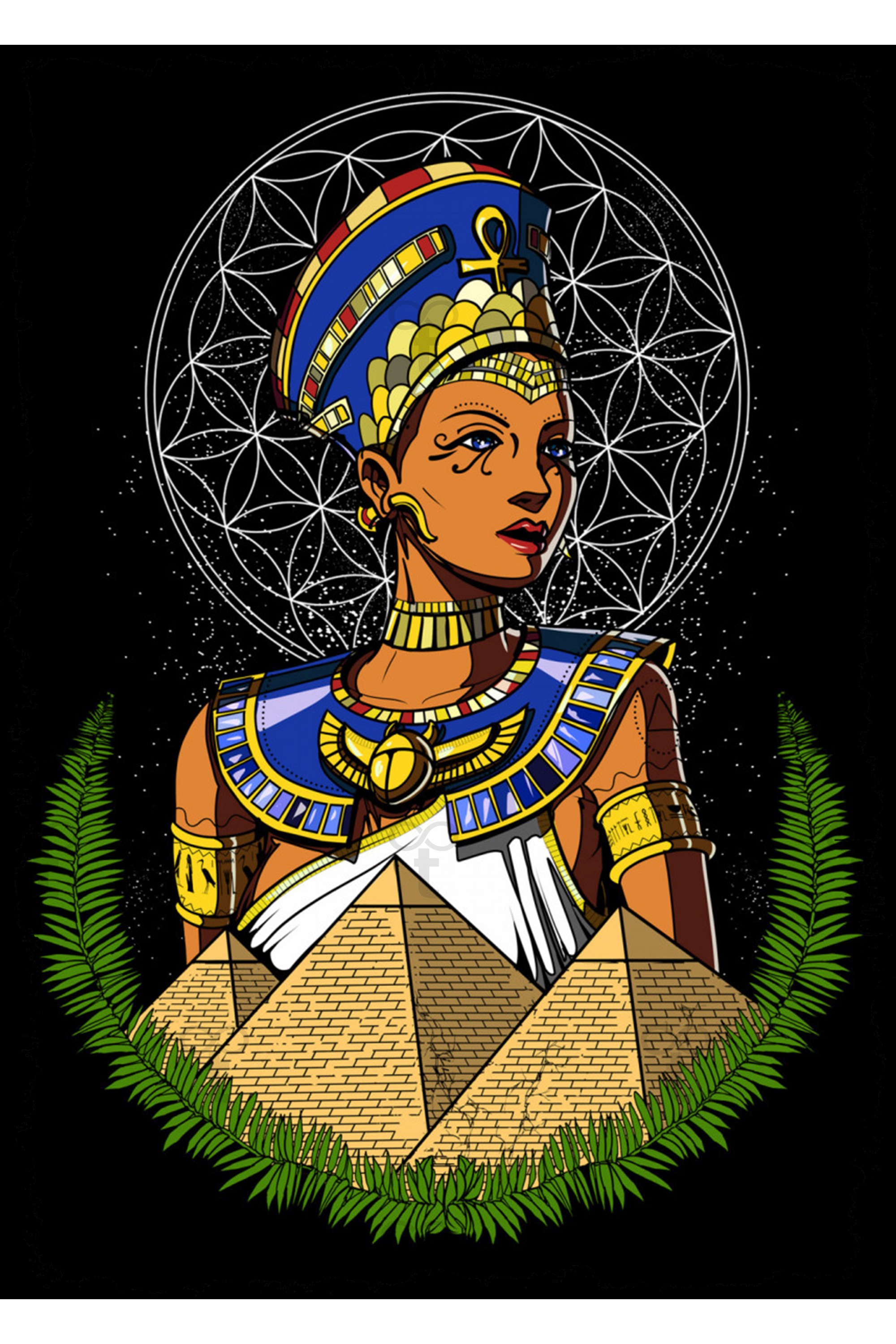 Mısır Kraliçesi Nefertiti Tema Ahşap Tablo