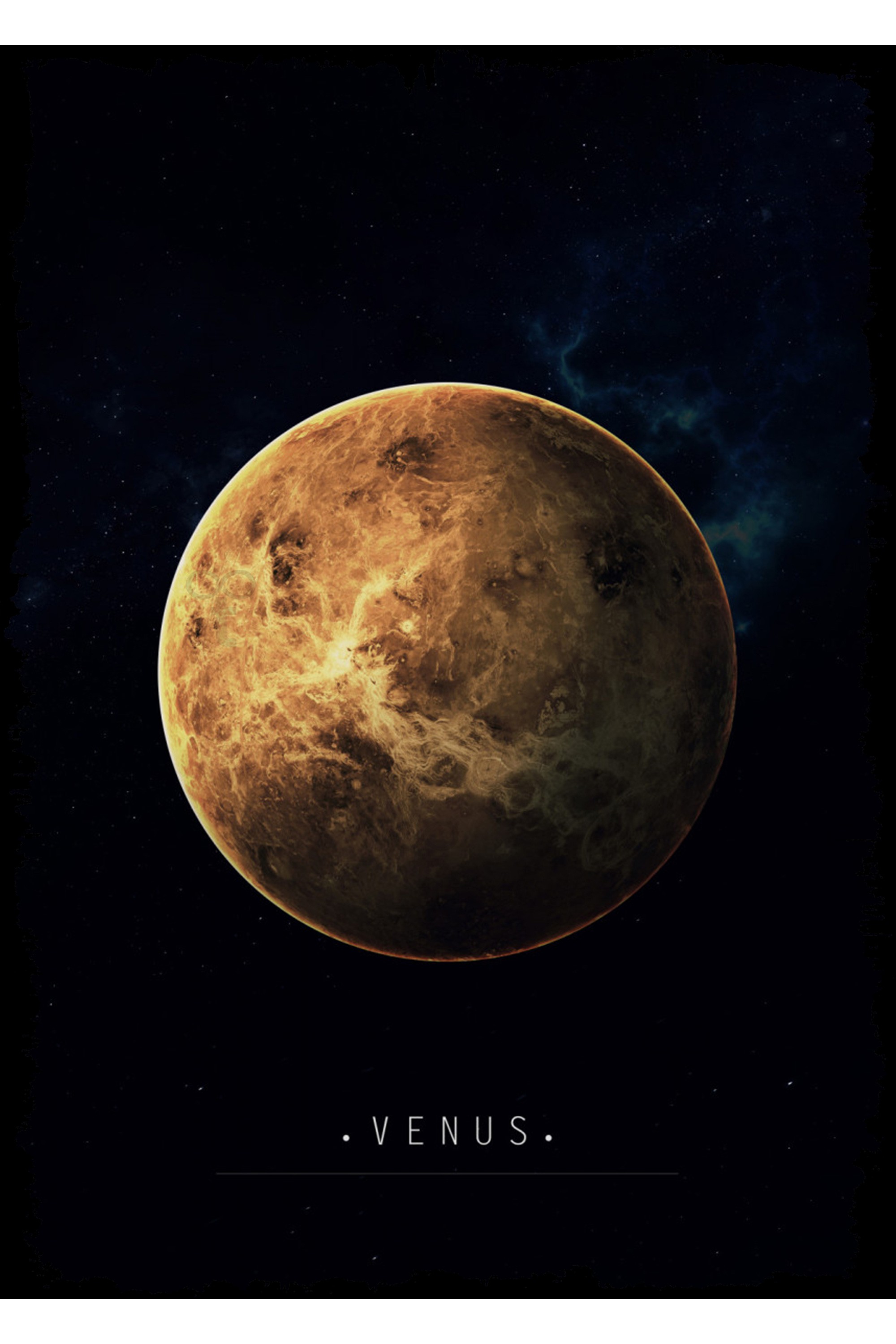 Venüs Gezegen Ahşap Tablo