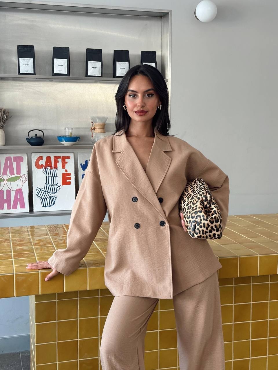 Kadın Oversize Blazer ve Palazzo Pantolon Takım – Şehir ve Ofis Şıklığı