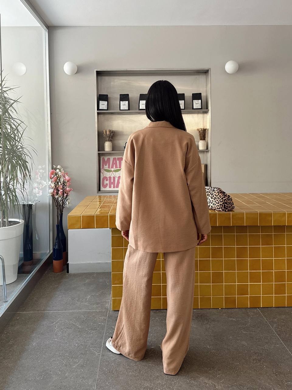 Kadın Oversize Blazer ve Palazzo Pantolon Takım – Şehir ve Ofis Şıklığı