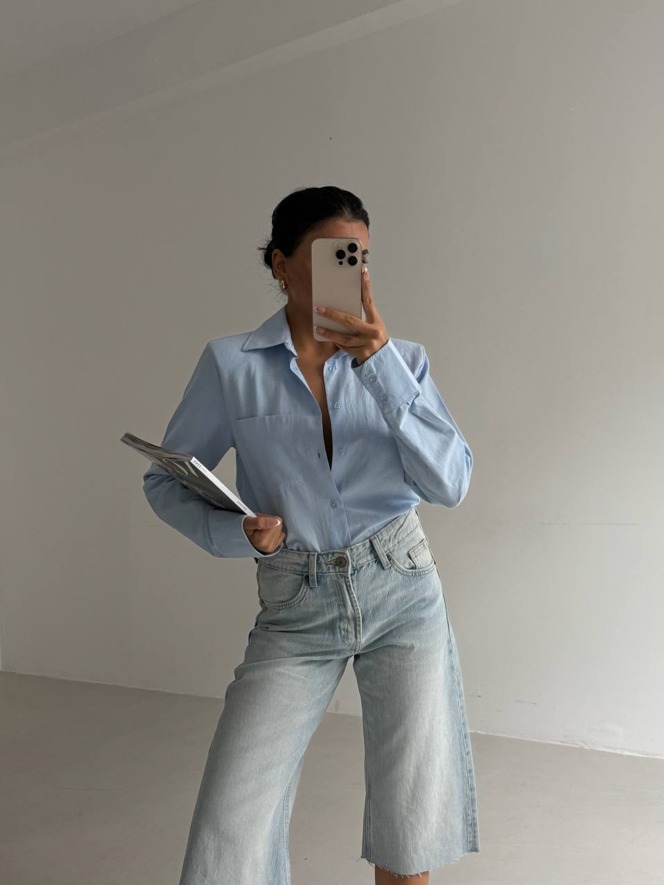 Oversize Gömlek – Uzun Kollu ve Cepli