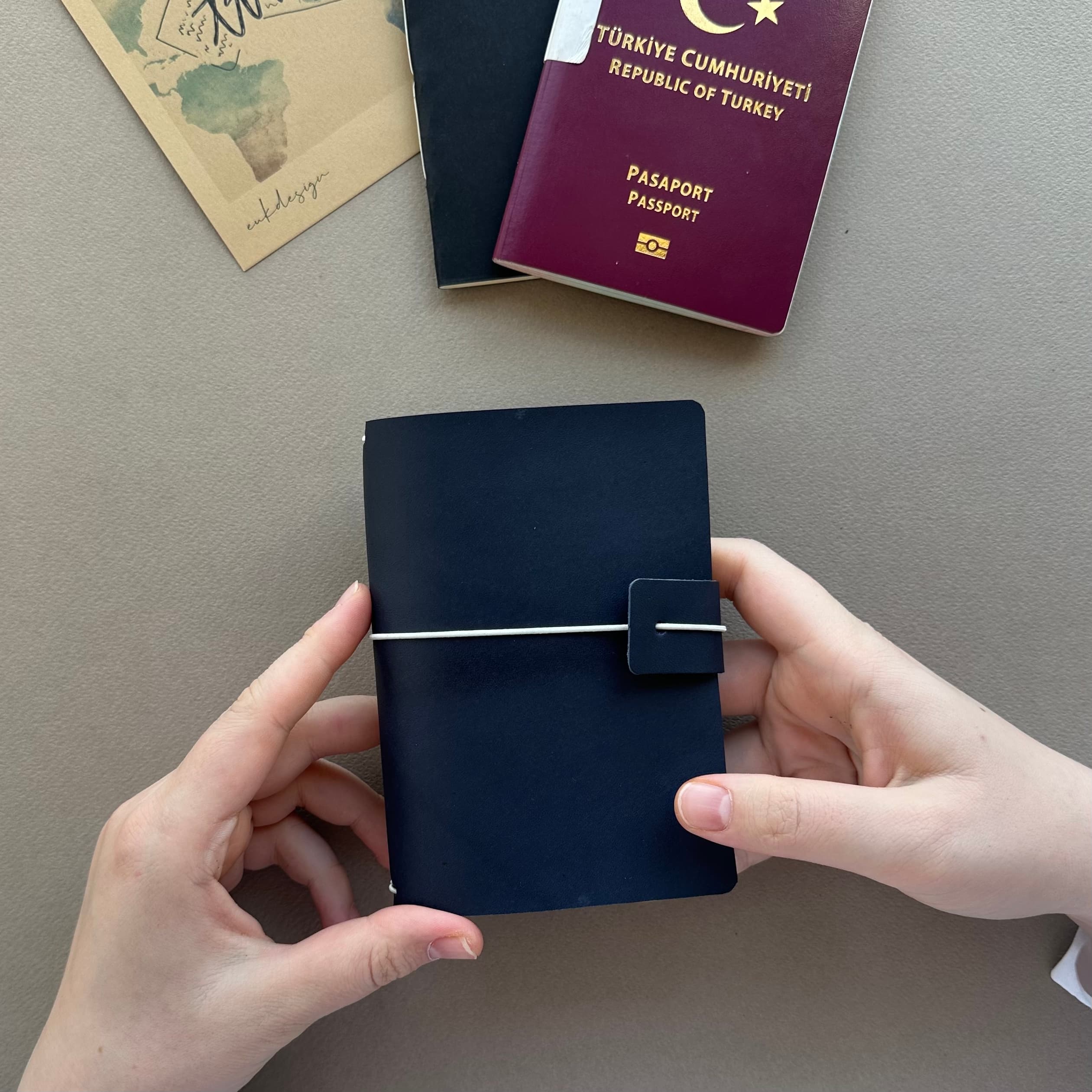 Deri Travelers Notebook Cover Pasaport Size