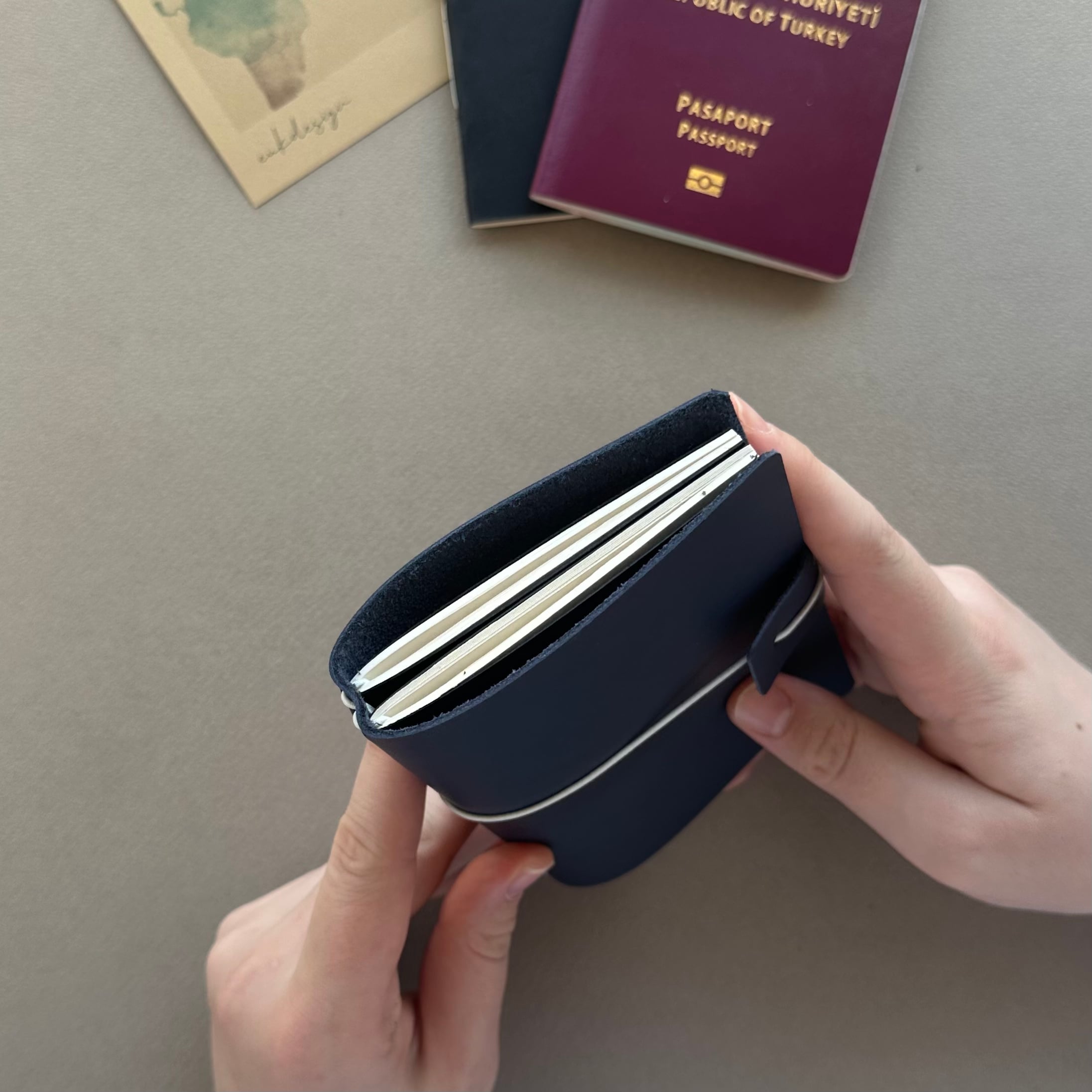 Deri Travelers Notebook Cover Pasaport Size