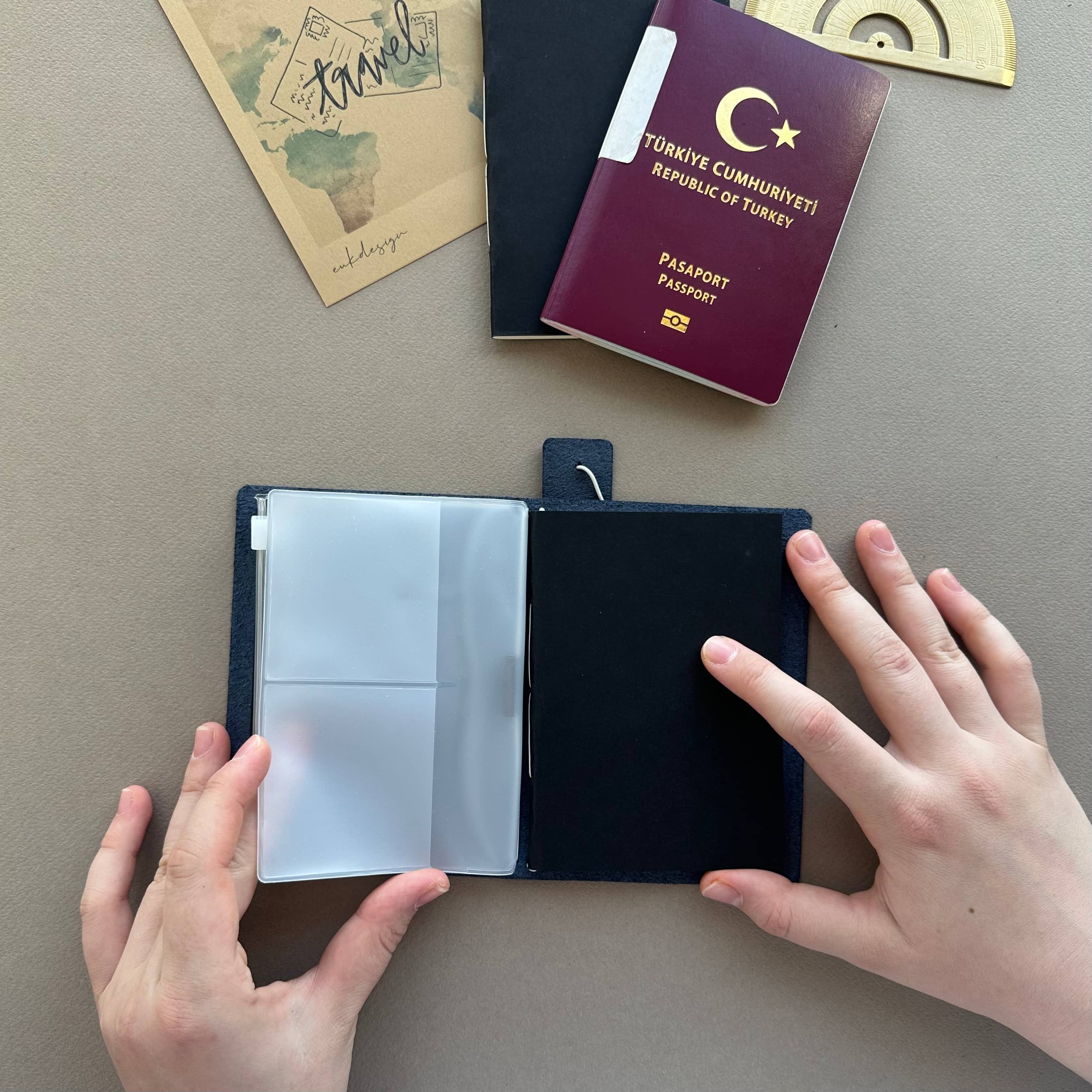 Deri Travelers Notebook Cover Pasaport Size
