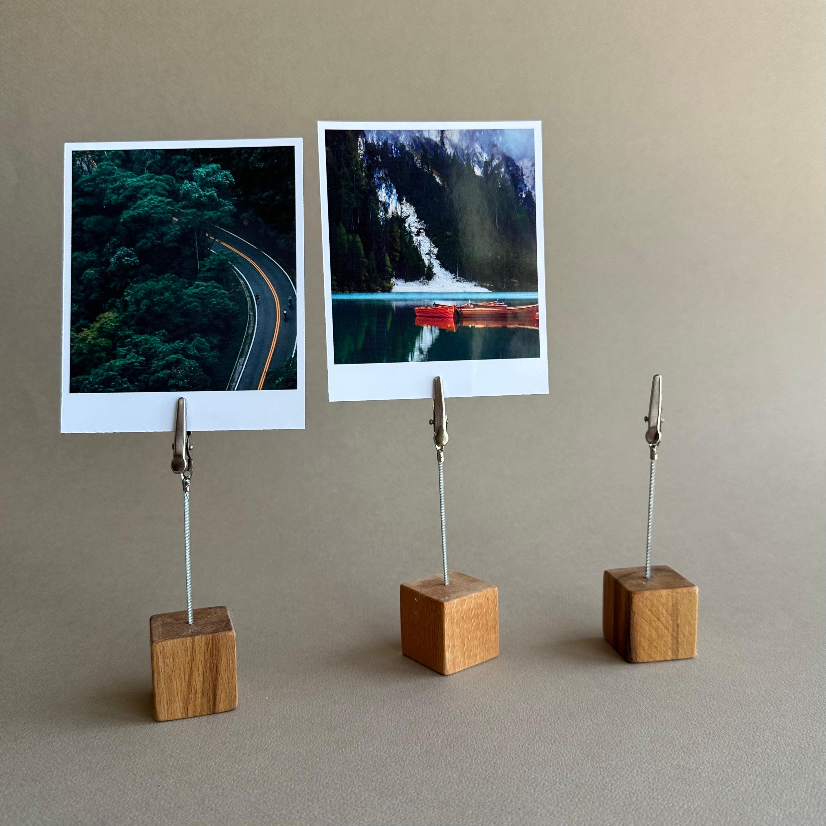 Basic Wooden Desktop Card Holder