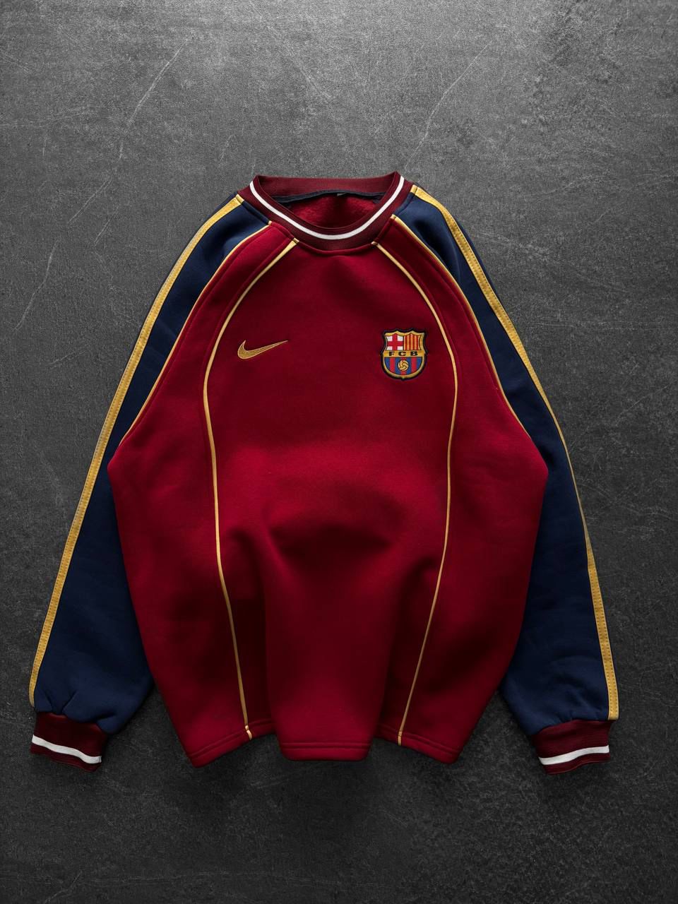 FCB Sarı çizgili Sweat - Bordo