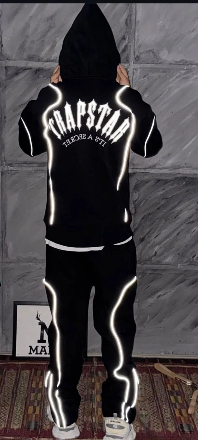 Siyah Biyeli Trapstar Eşofman Takımı