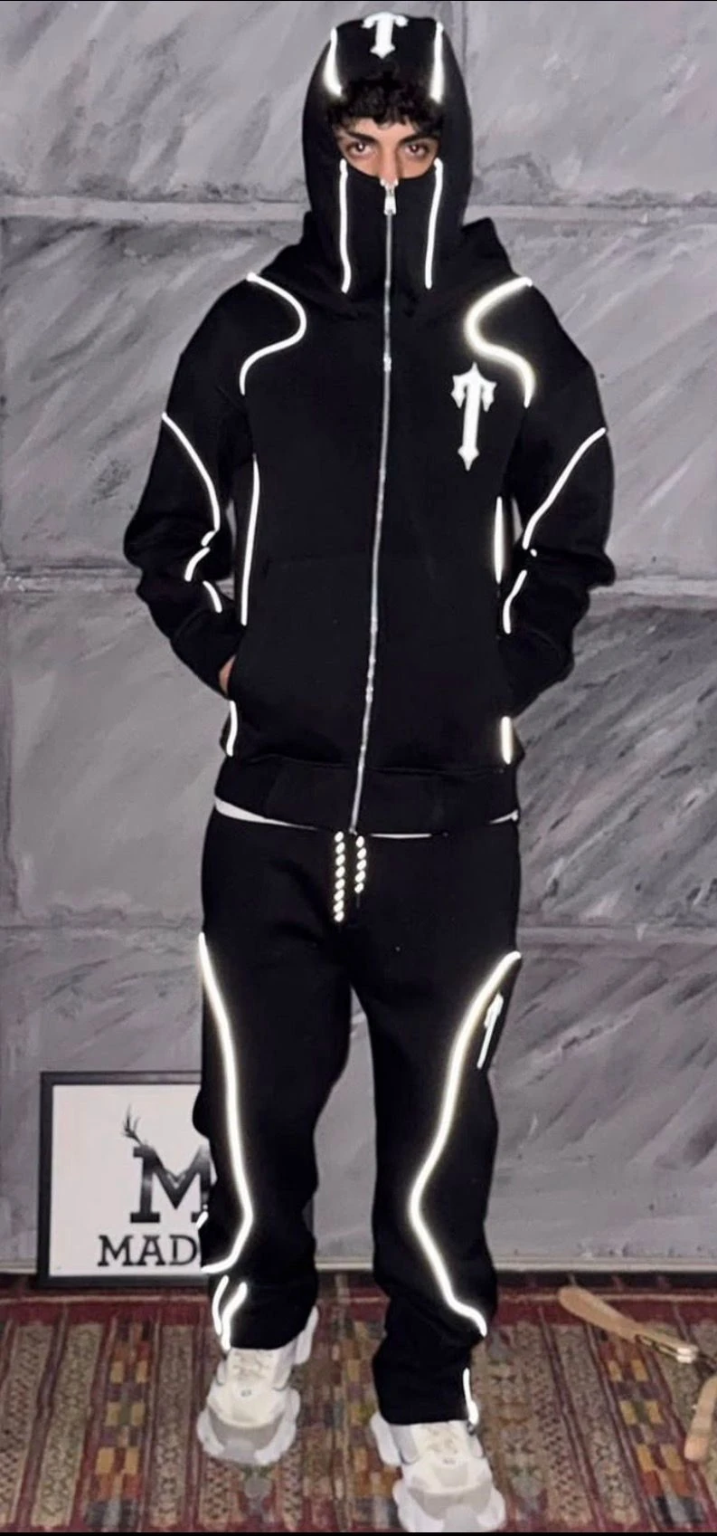 Siyah Biyeli Trapstar Eşofman Takımı