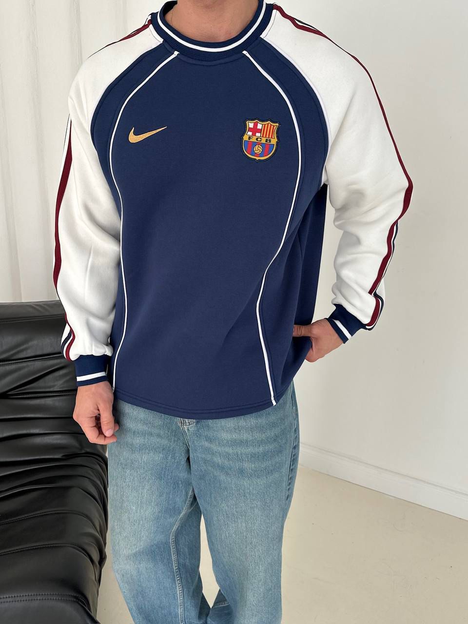 Barcelona Sweat - Lacivert kırmızı