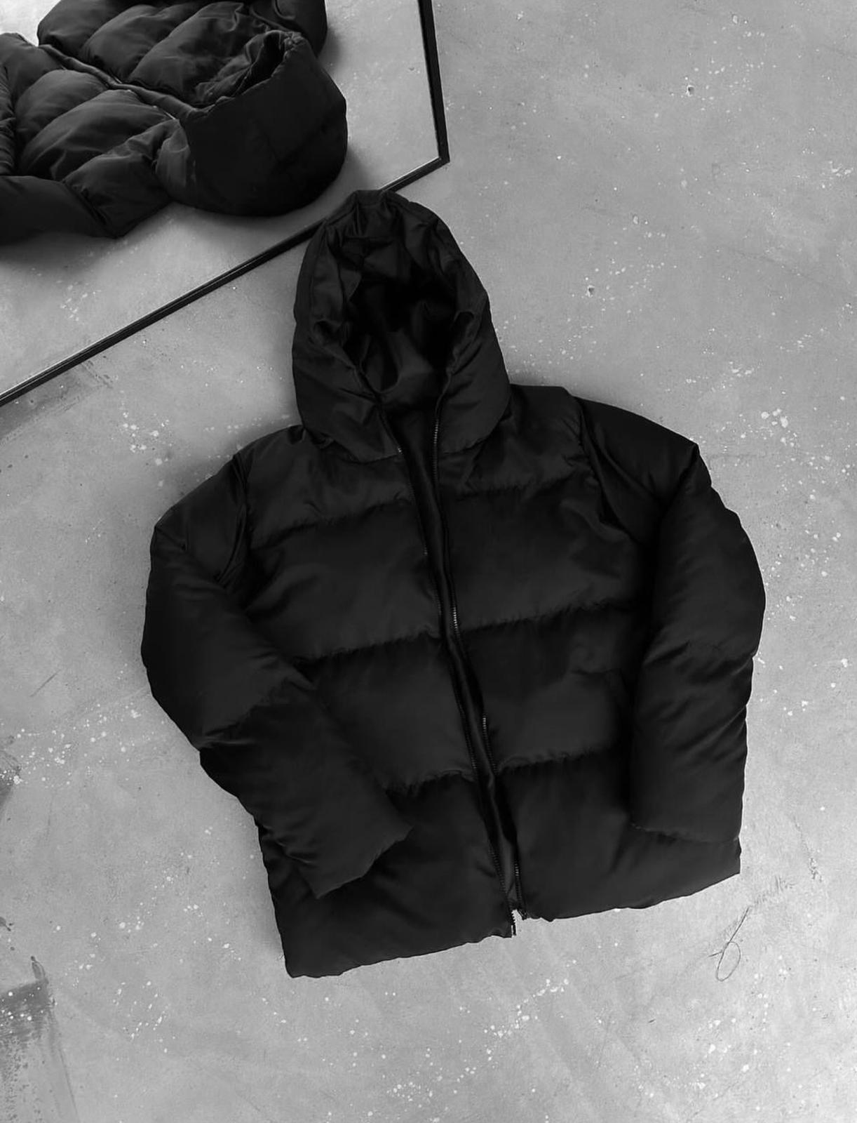 Basic Kapüşonlu Mont -Siyah