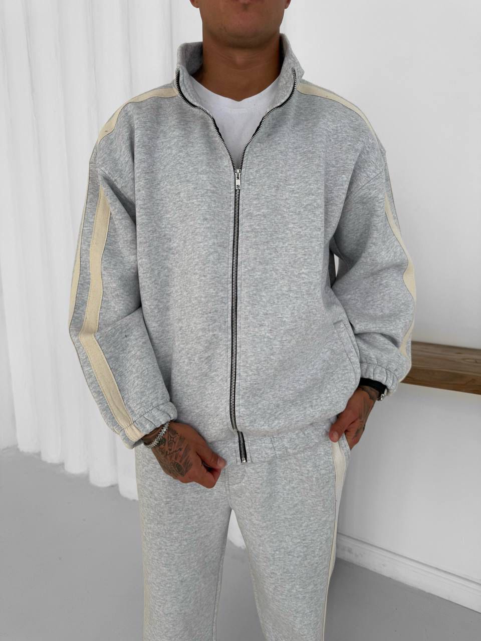 GRİ BEJ BİYELİ TAKIM 