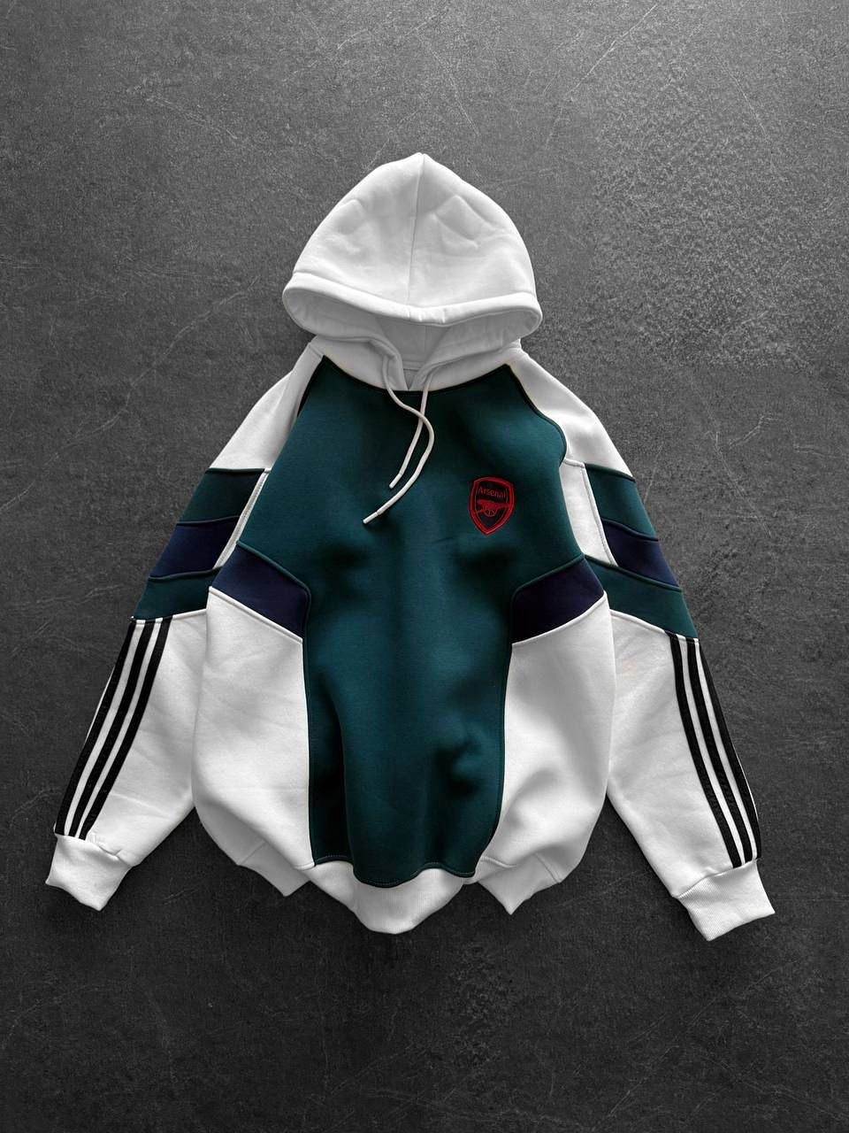 Arsenal Bloklu Sweat - yeşil