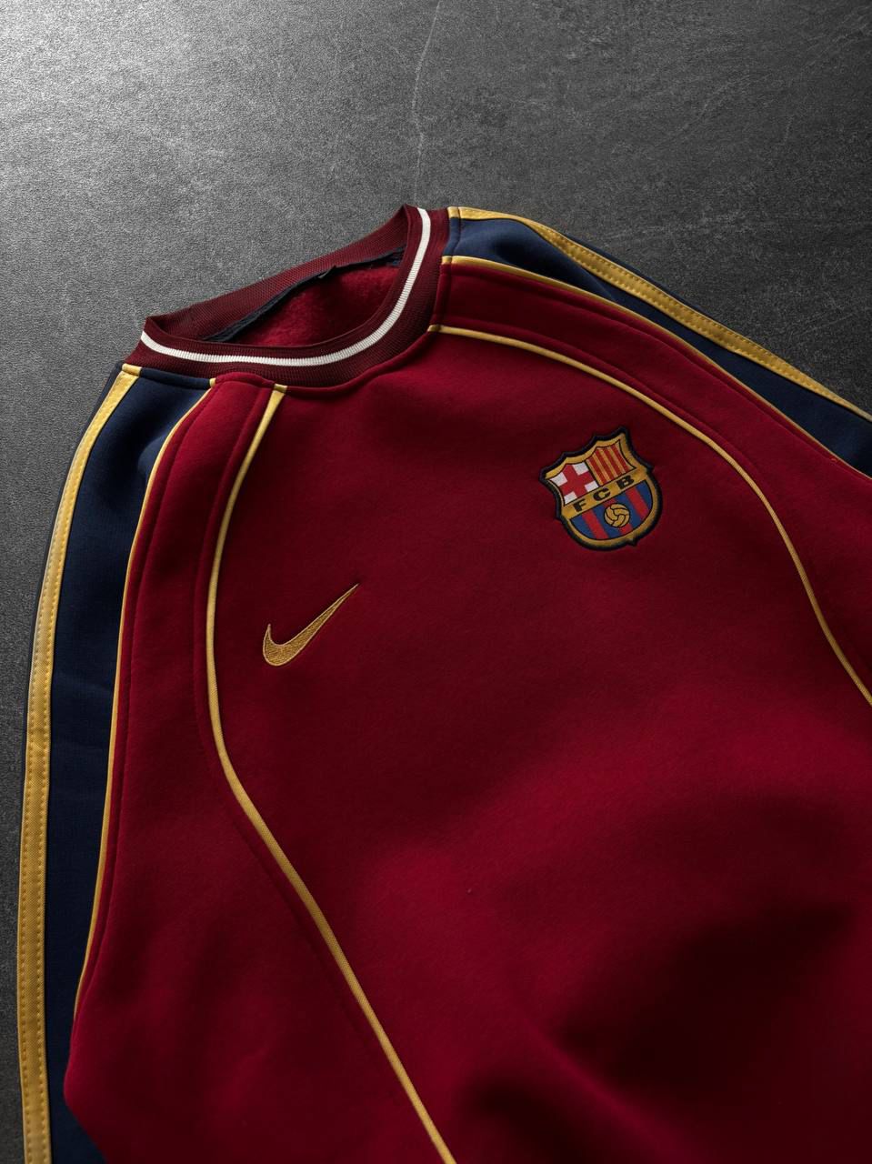 FCB Sarı çizgili Sweat - Bordo