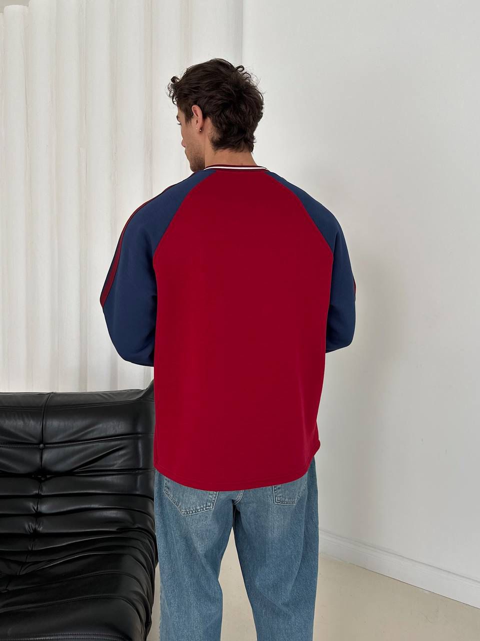 FCB Sarı çizgili Sweat - Bordo
