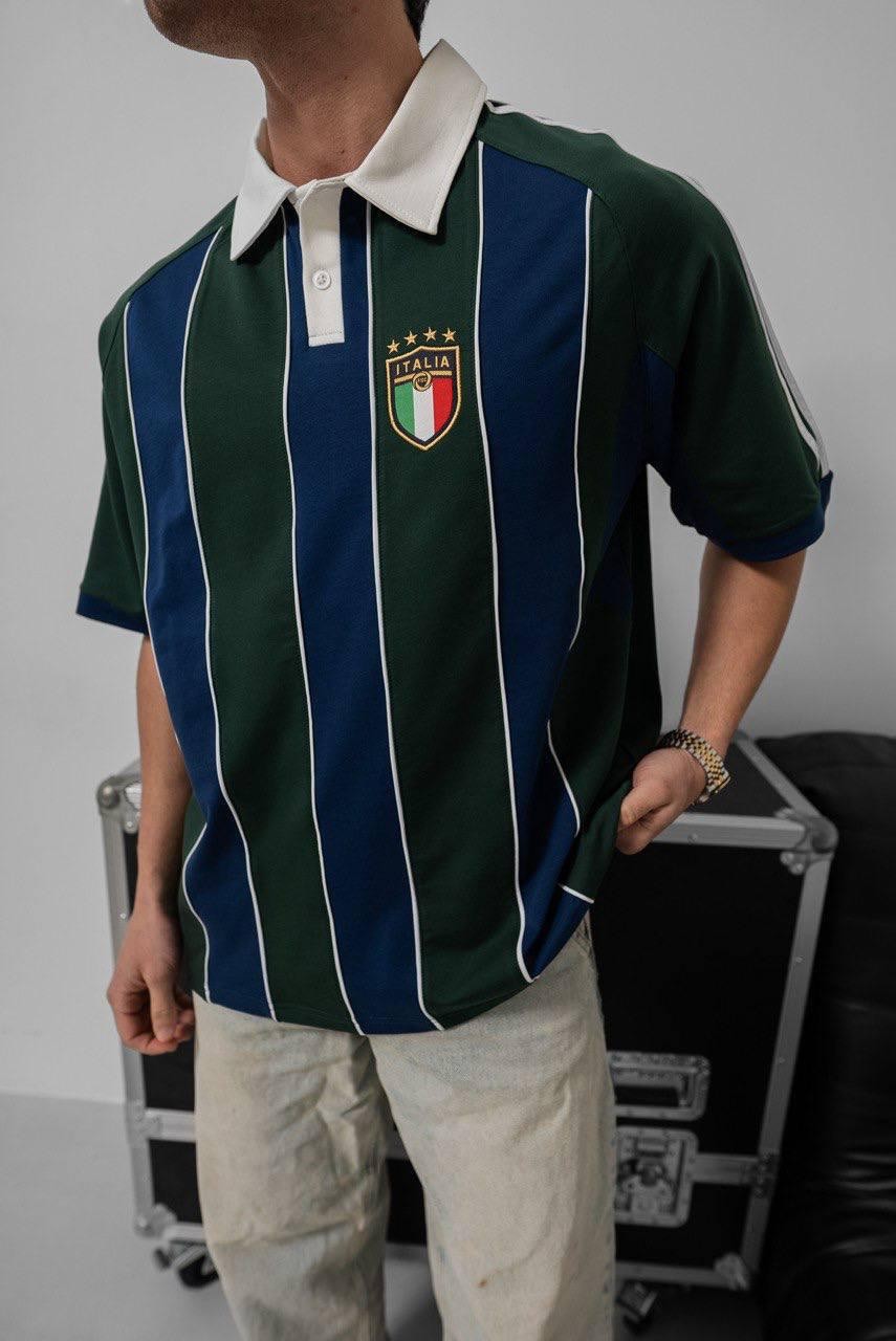 İtalia Çizgili Polo Yaka T-Shirt