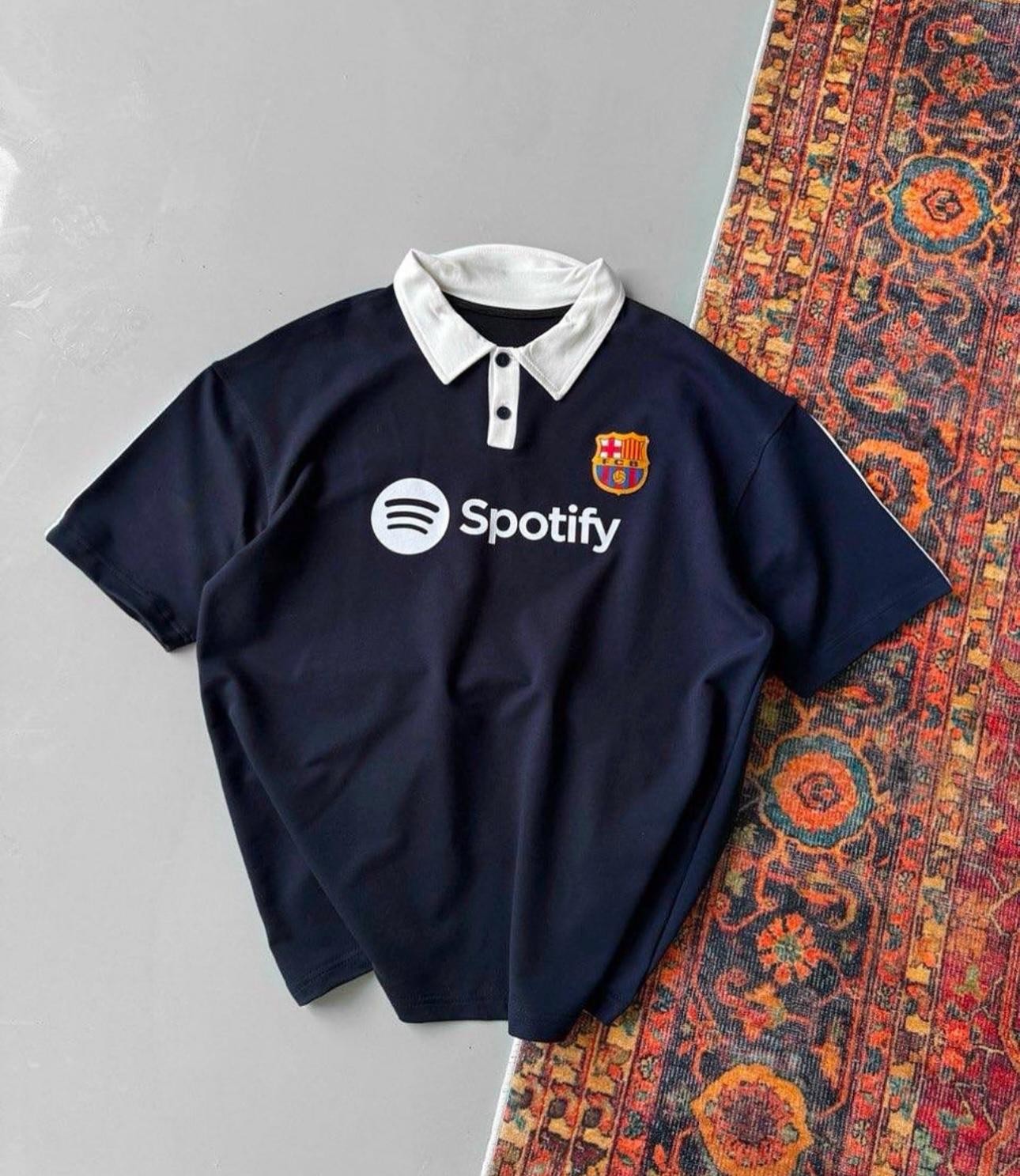 Polo Yaka Spotify Fcb T-shirt