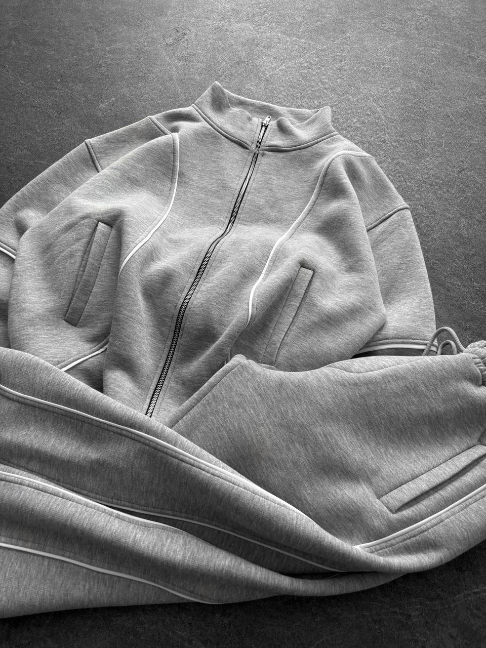 GRİ BEYAZ BİYELİ RETRO TAKIM 