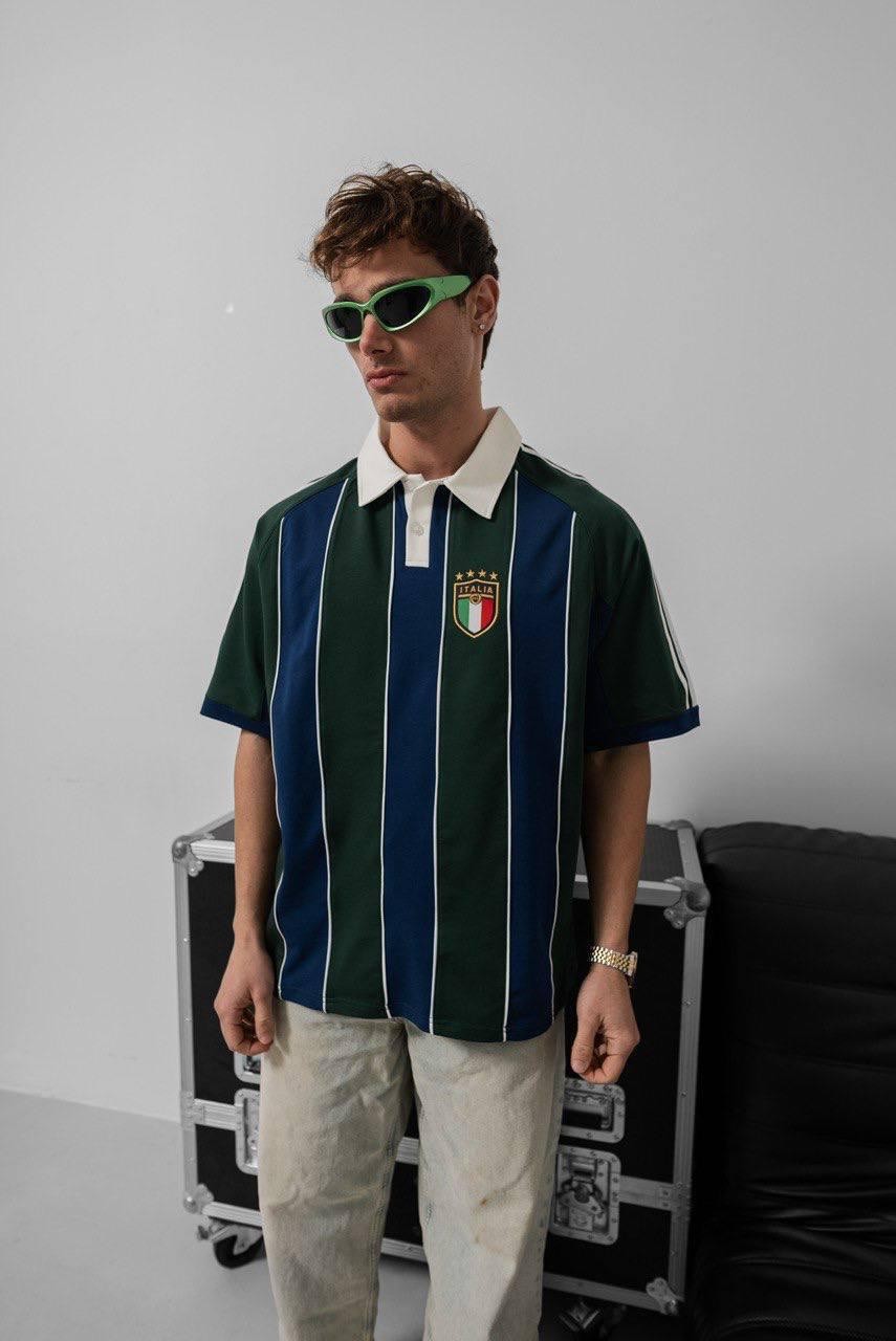 İtalia Çizgili Polo Yaka T-Shirt