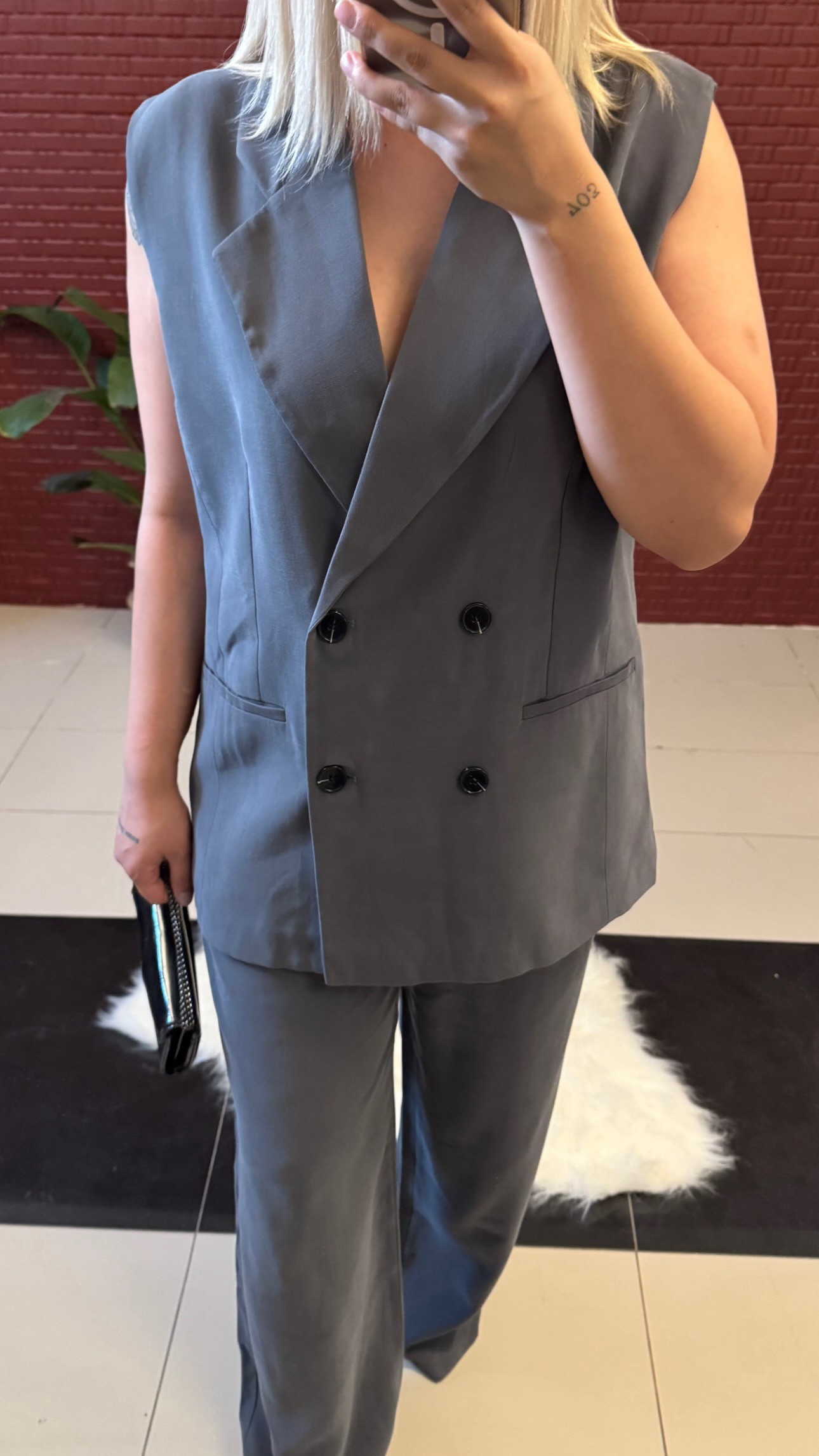 Tensel Kumaş Blazer Ceket