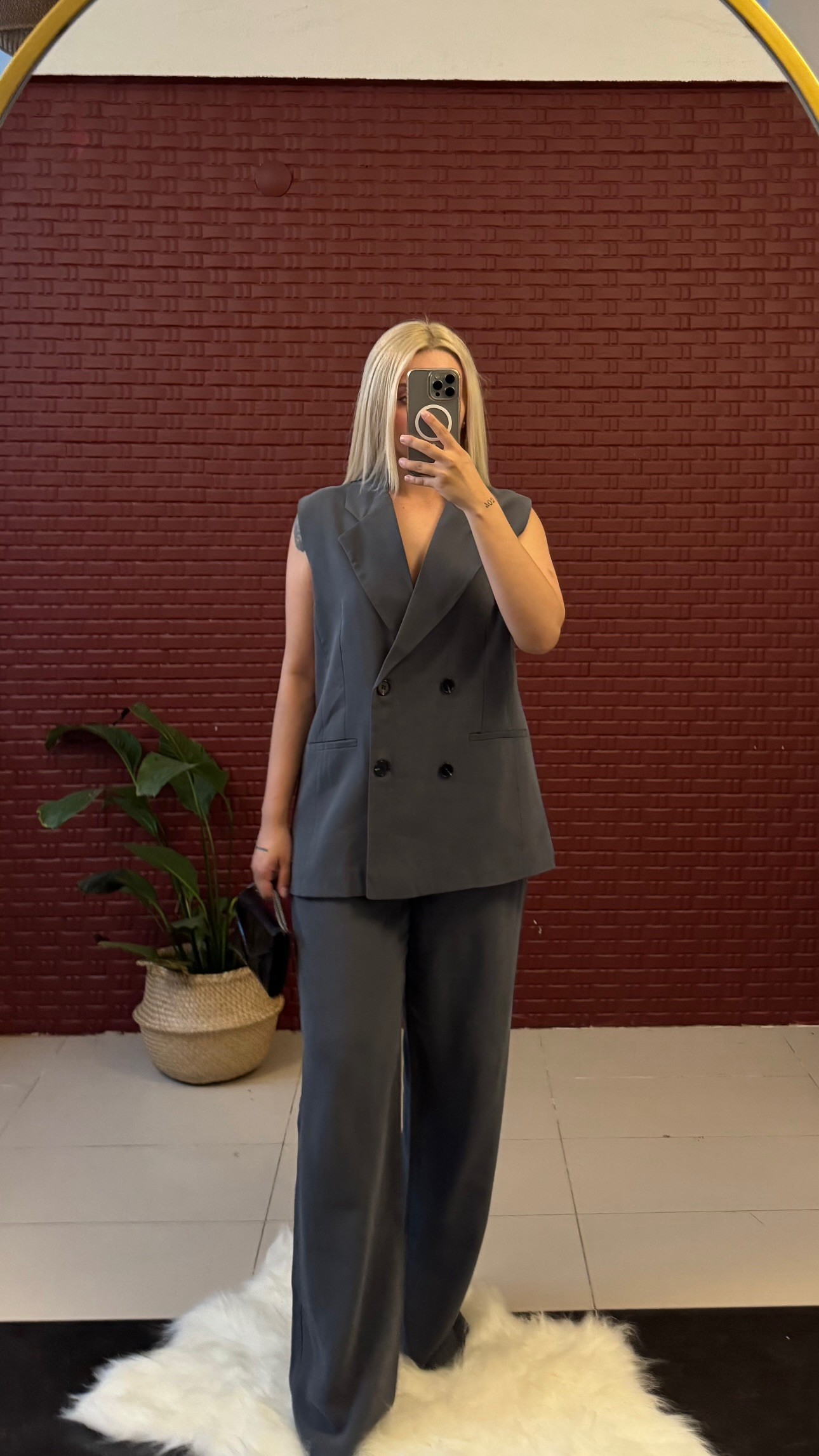 Tensel Kumaş Blazer Takım