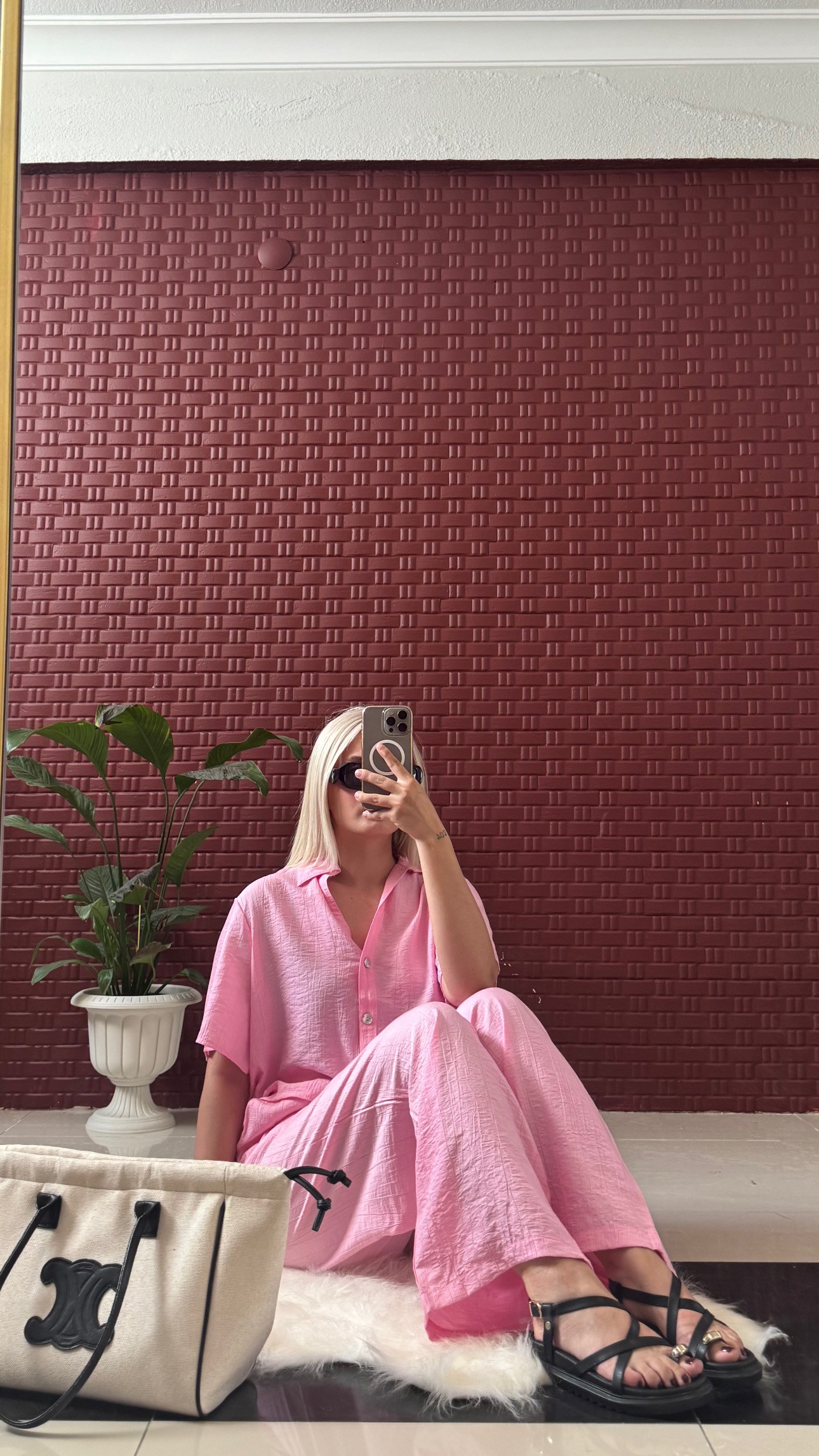 ZR Pembe Orijinal Marka Gömlek Pantolon Takım