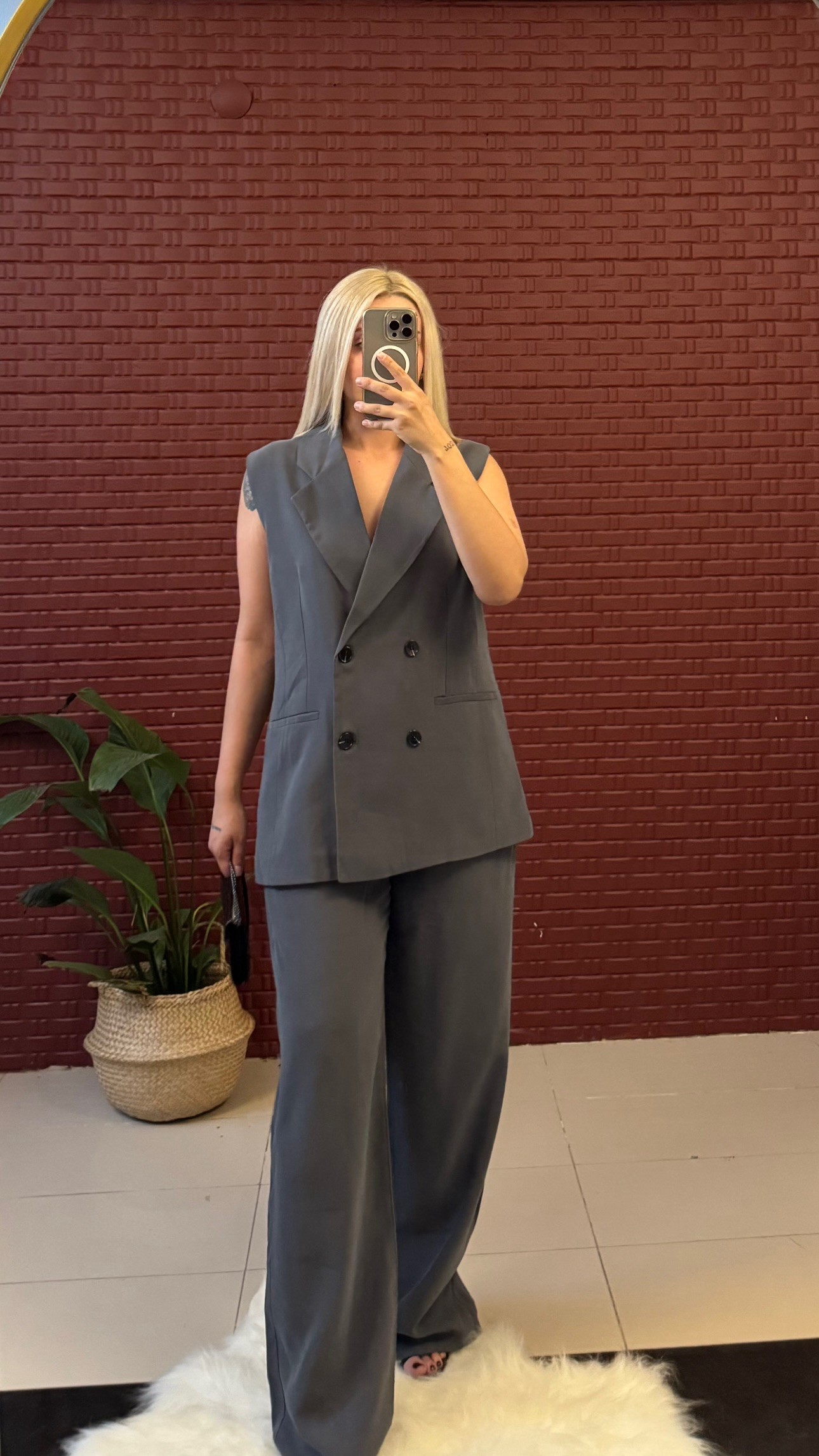 Tensel Kumaş Blazer Ceket