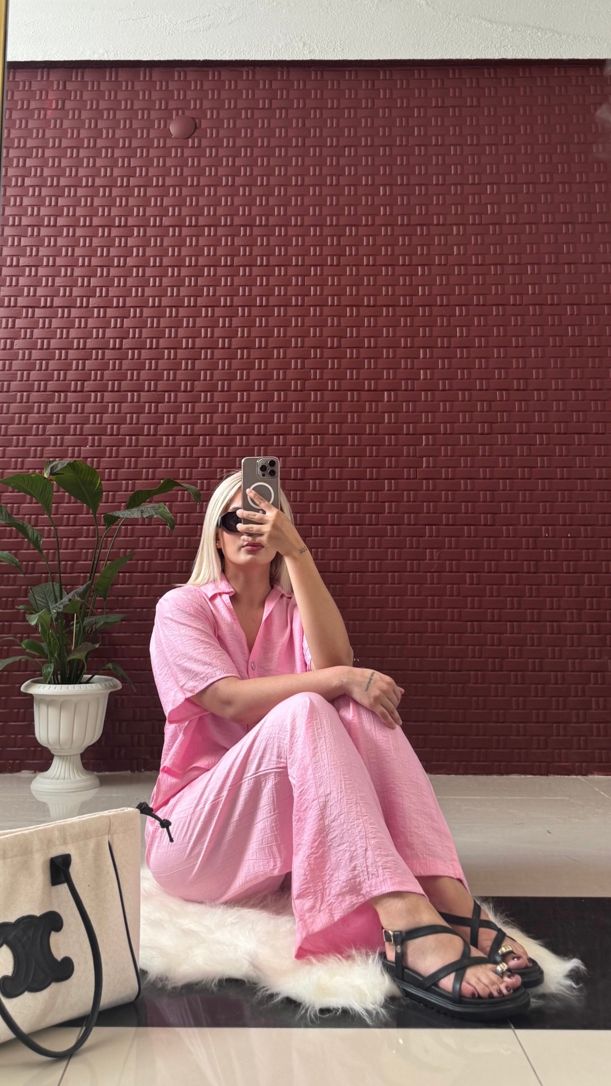 ZR Pembe Orijinal Marka Gömlek Pantolon Takım