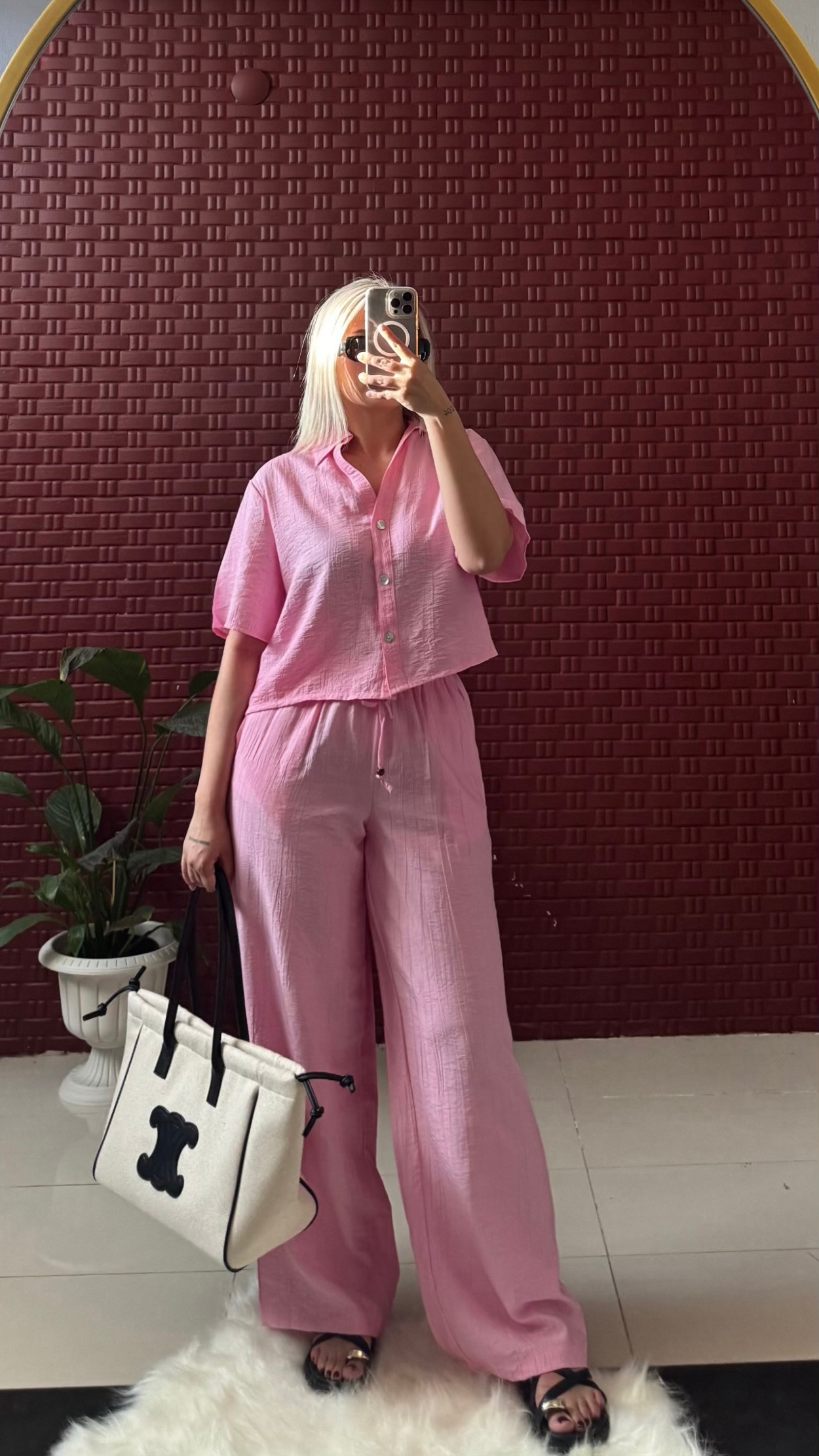 ZR Pembe Orijinal Marka Gömlek Pantolon Takım
