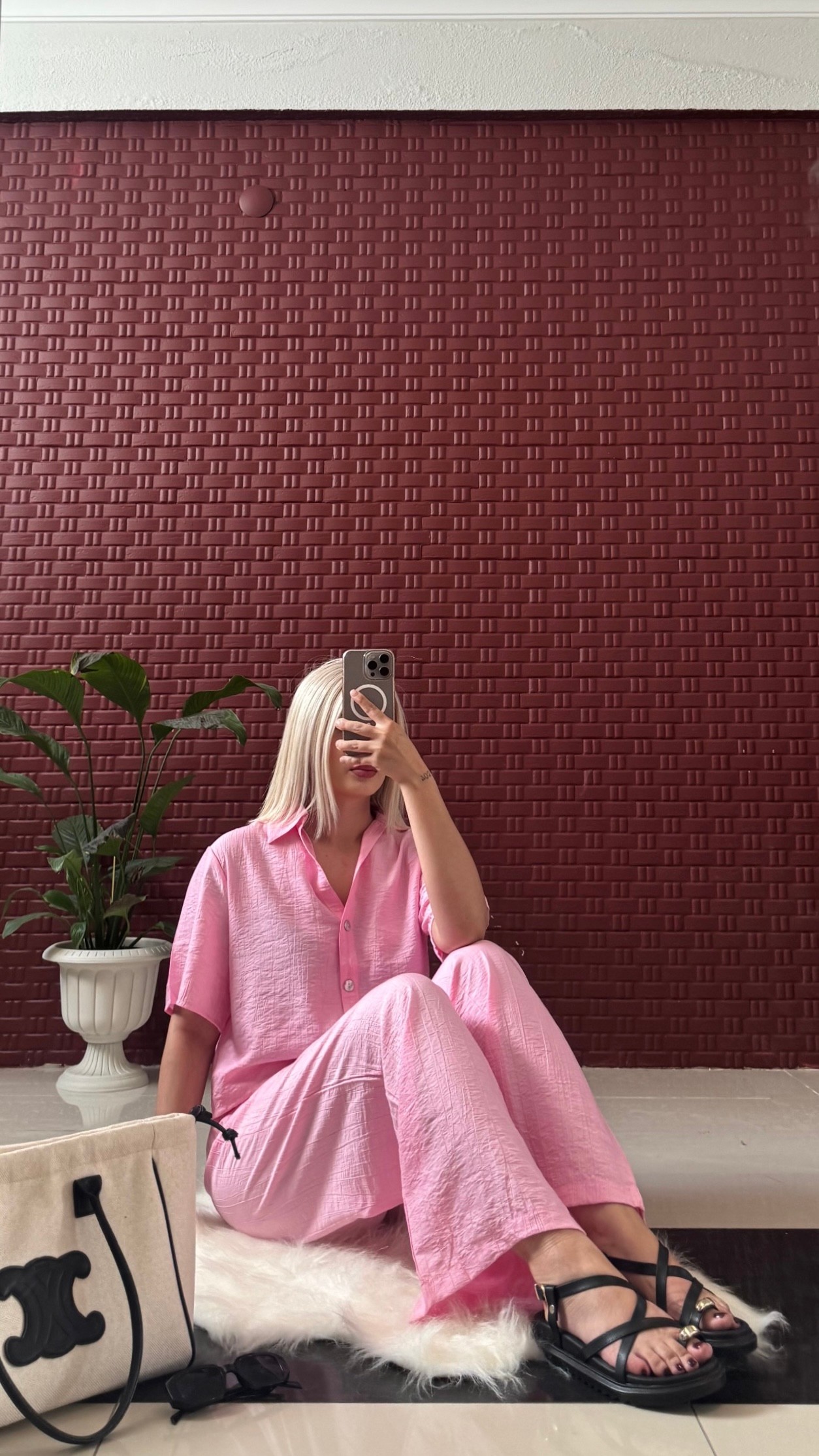 ZR Pembe Orijinal Marka Gömlek Pantolon Takım