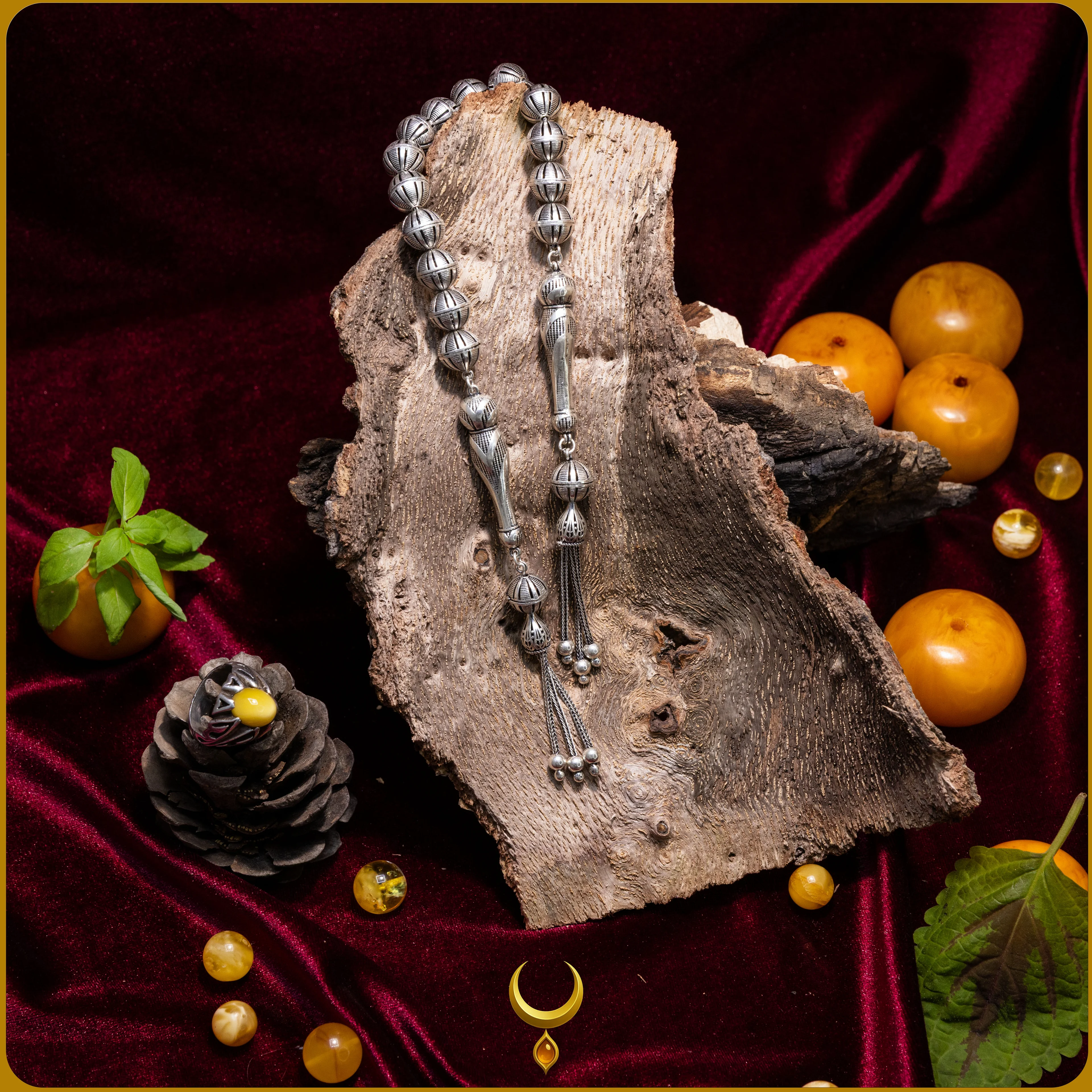 KÜRE KESİM TELKARİ MODEL 925 AYAR GÜMÜŞ ZAZA TESBİH