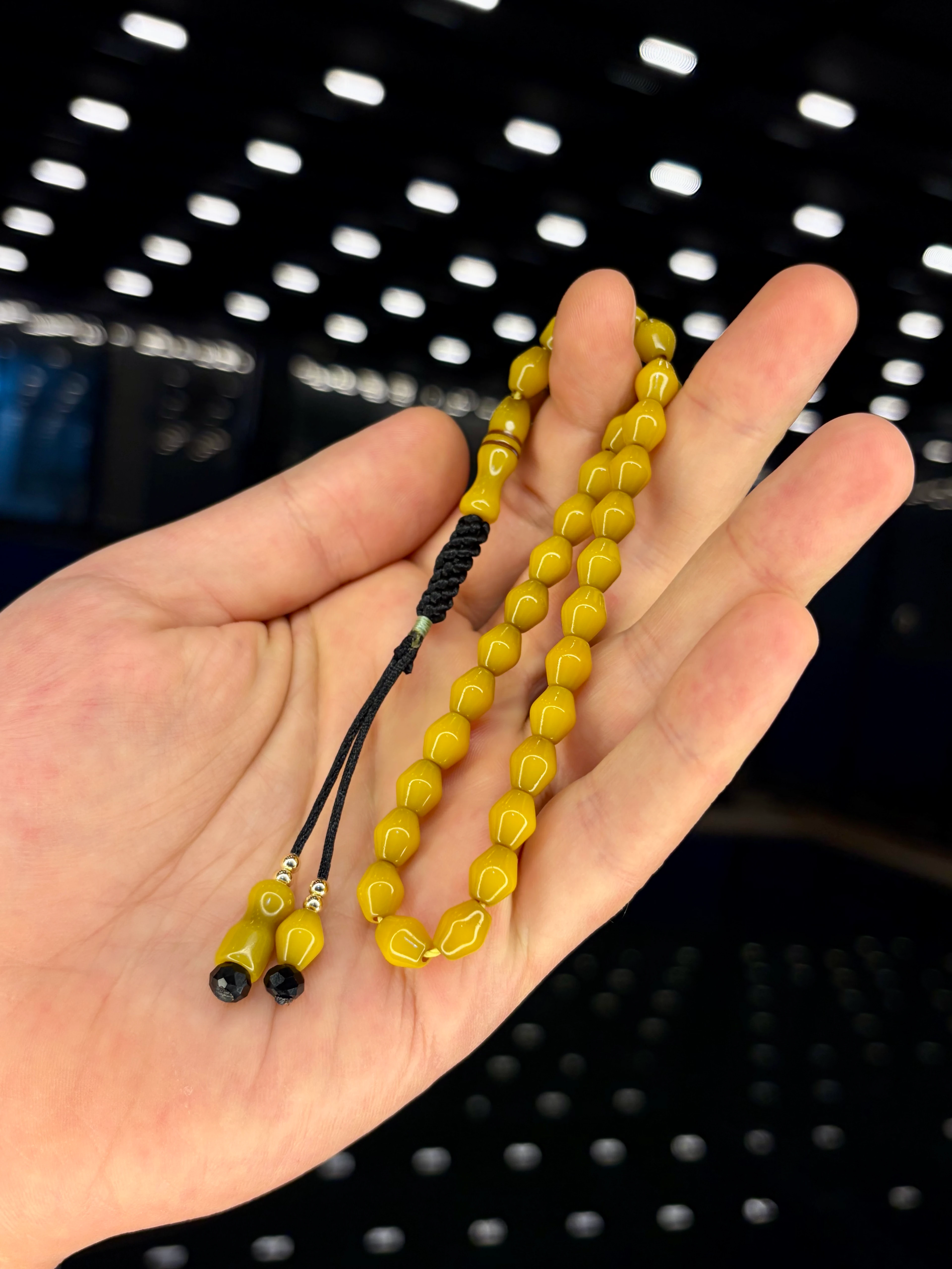 EL İŞÇİLİĞİ ÖRGÜLÜ PAŞA FASETA KESİM SIKMA KEHRİBAR TESBİH