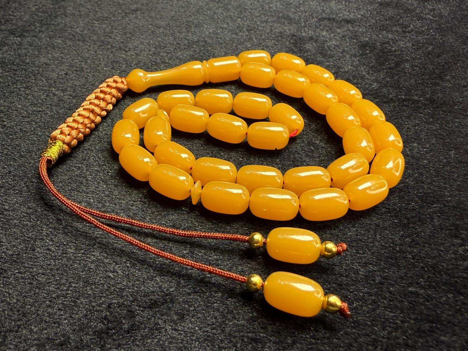 2’li Sıkma Kehribar Tesbih Seti 