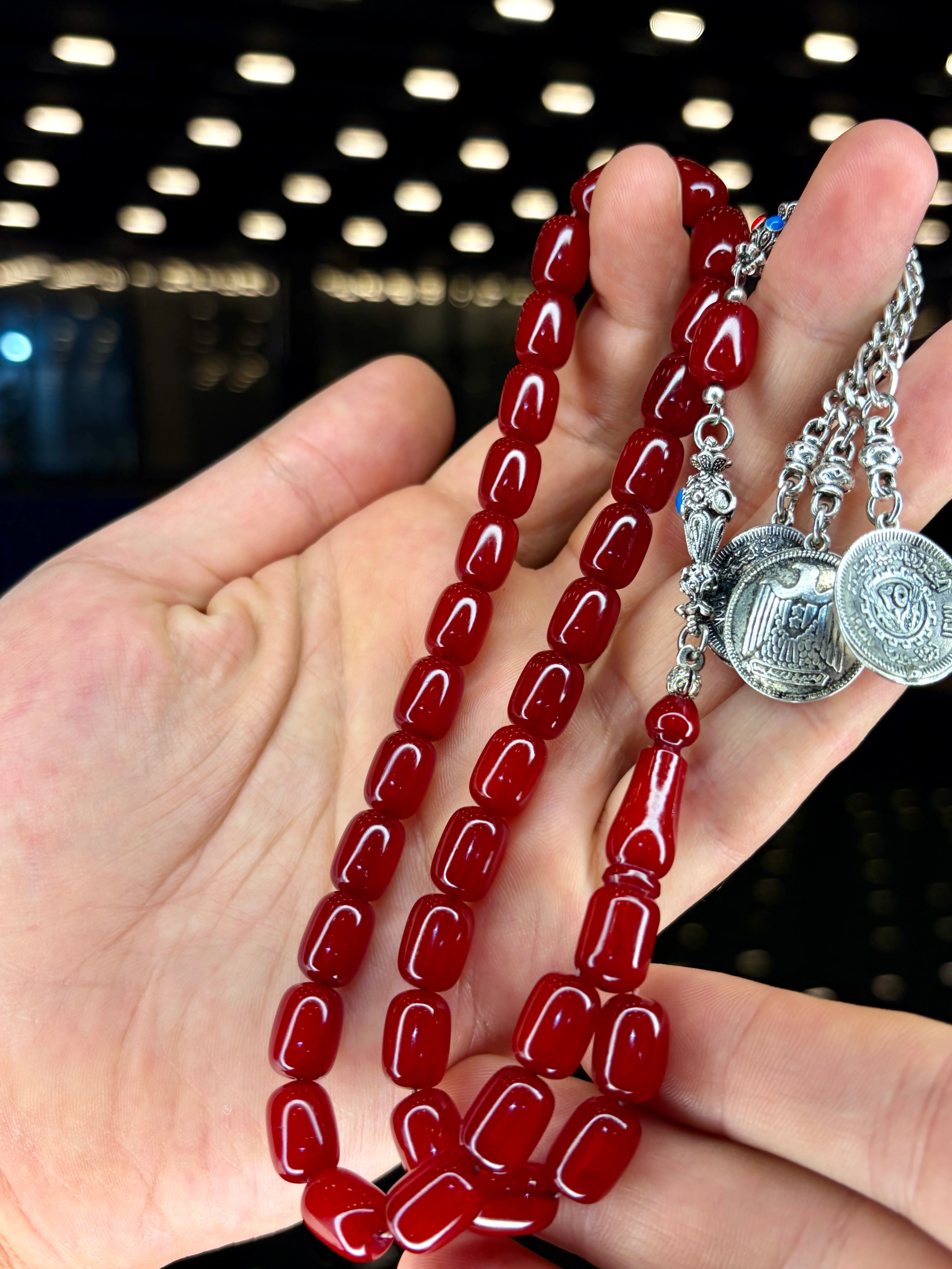 ALPAGA PÜSKÜLLÜ KAPSÜL KESİM OSMANLI BENZETME SIKMA KEHRİBAR