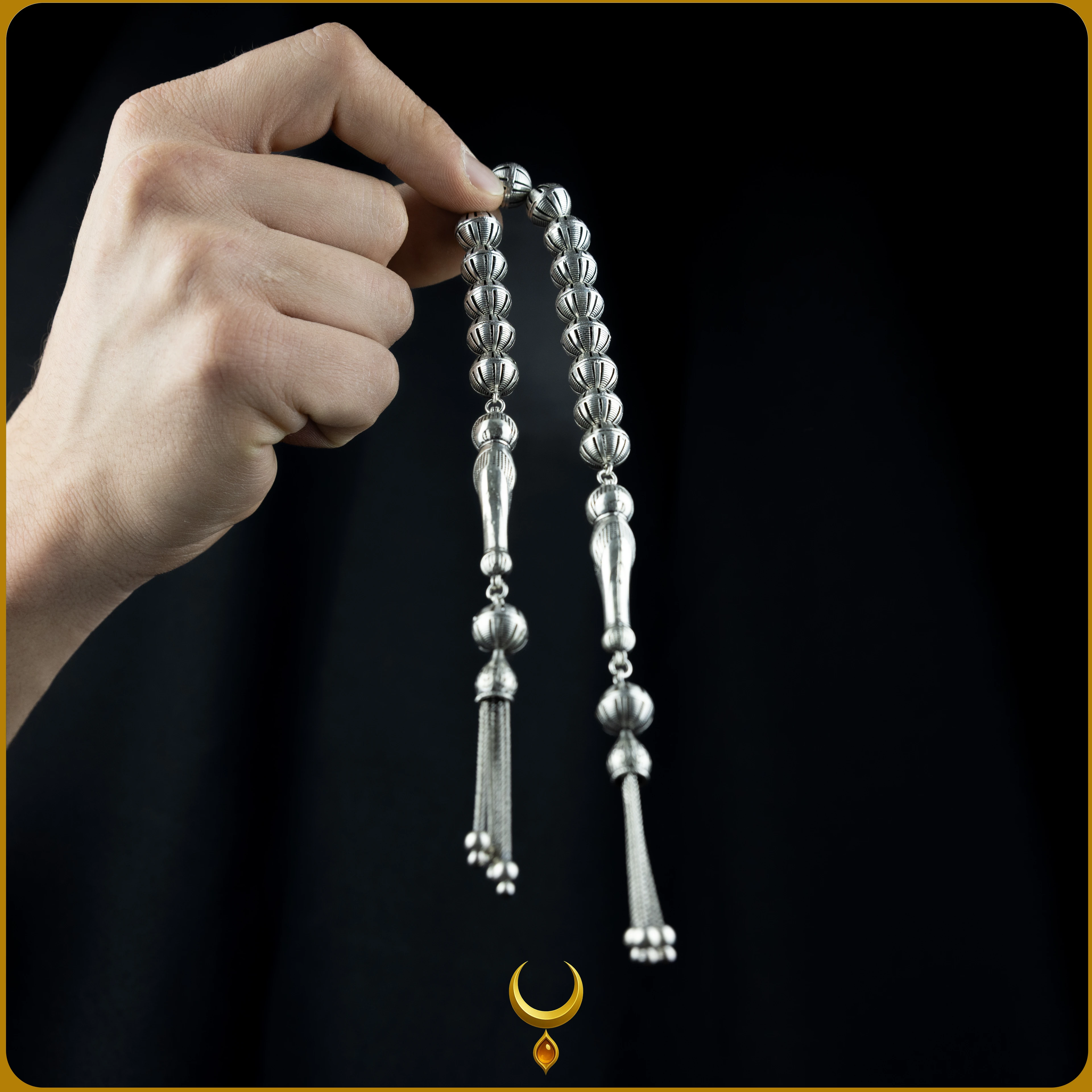 KÜRE KESİM TELKARİ MODEL 925 AYAR GÜMÜŞ ZAZA TESBİH