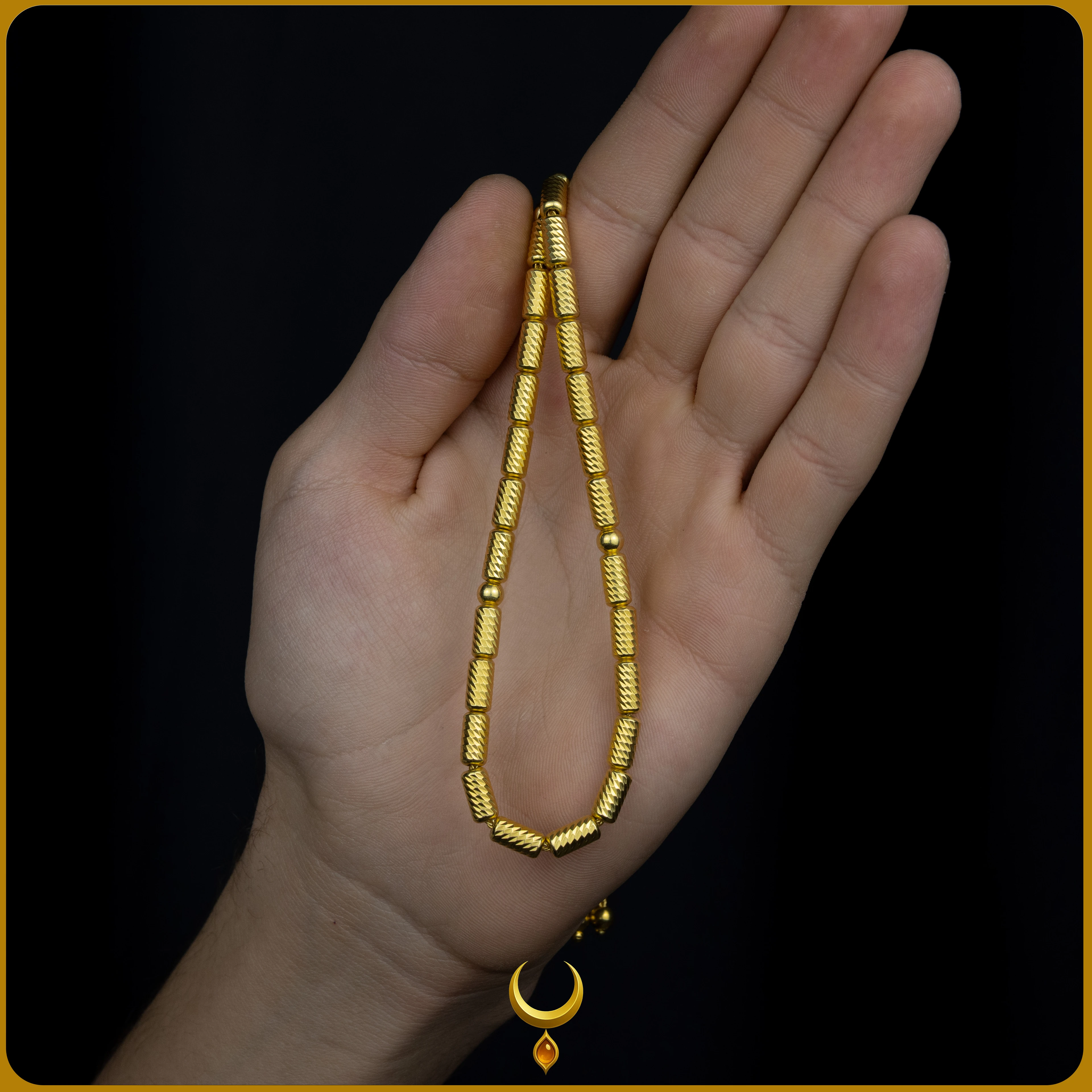 FASETA KESİM KAPSÜL MODEL 925 AYAR GÜMÜŞ GOLD TESBİH