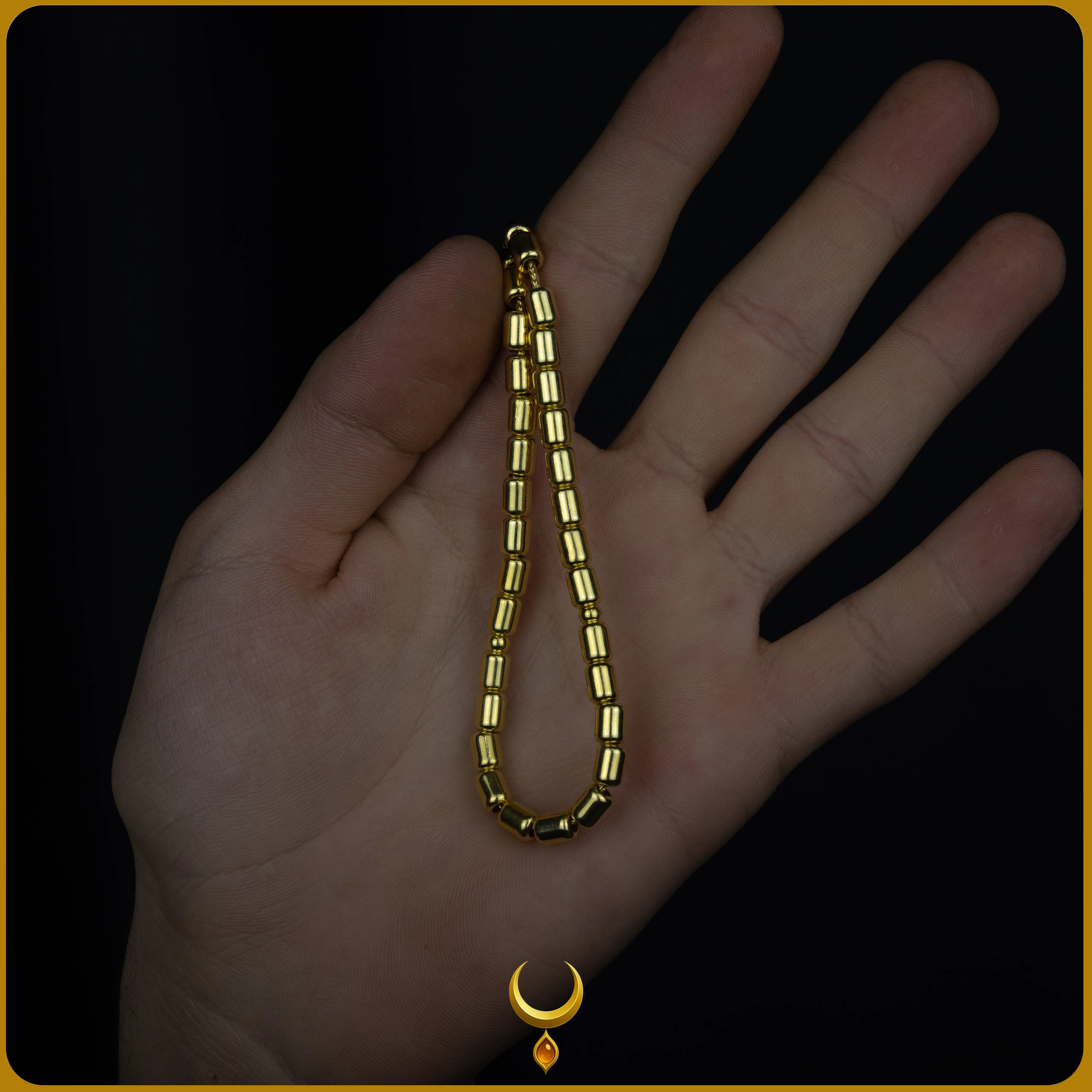 KAPSÜL KESİM GOLD 925 AYAR GÜMÜŞ TESBİH