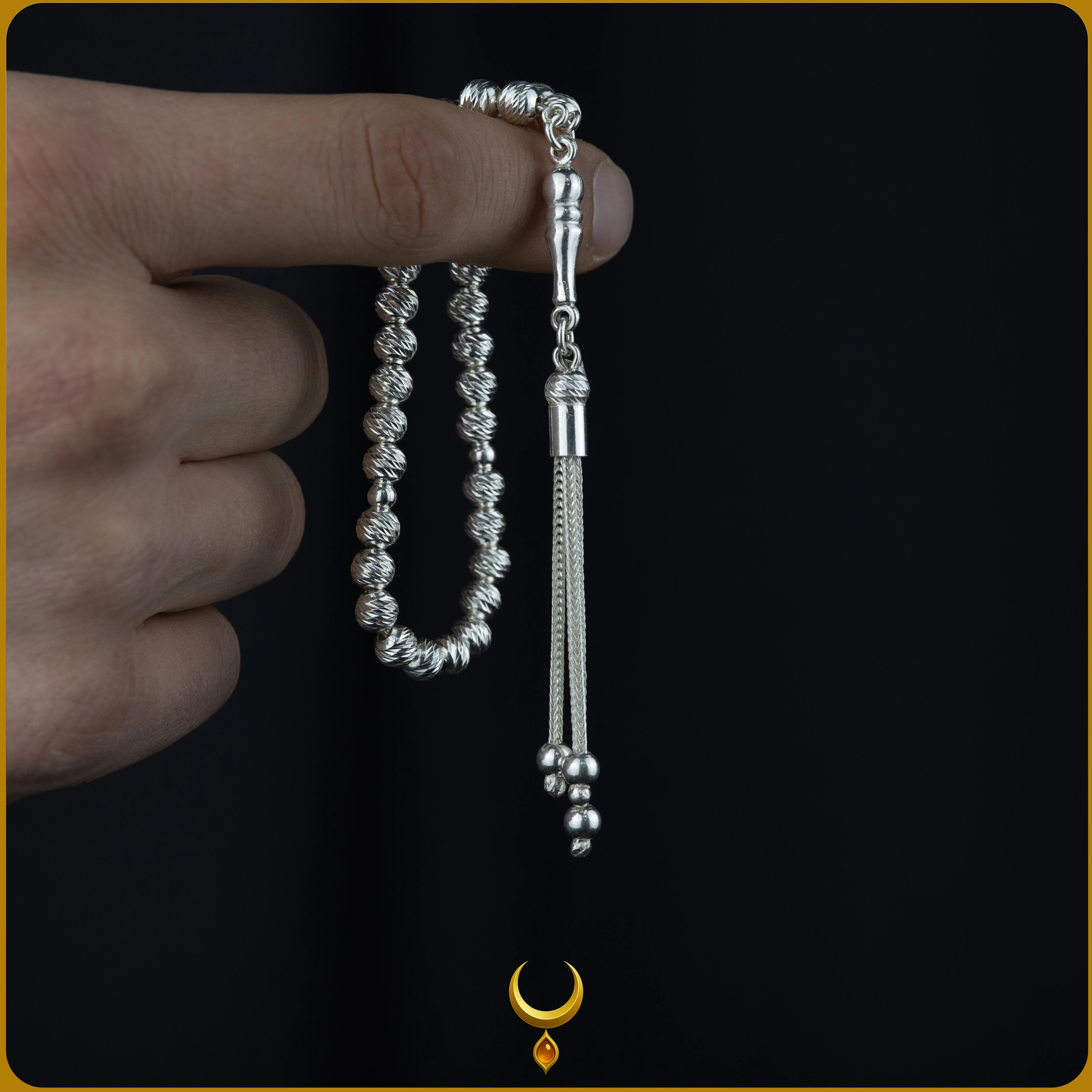 FASETA KESİM KÜRE MODEL 925 AYAR GÜMÜŞ TESBİH