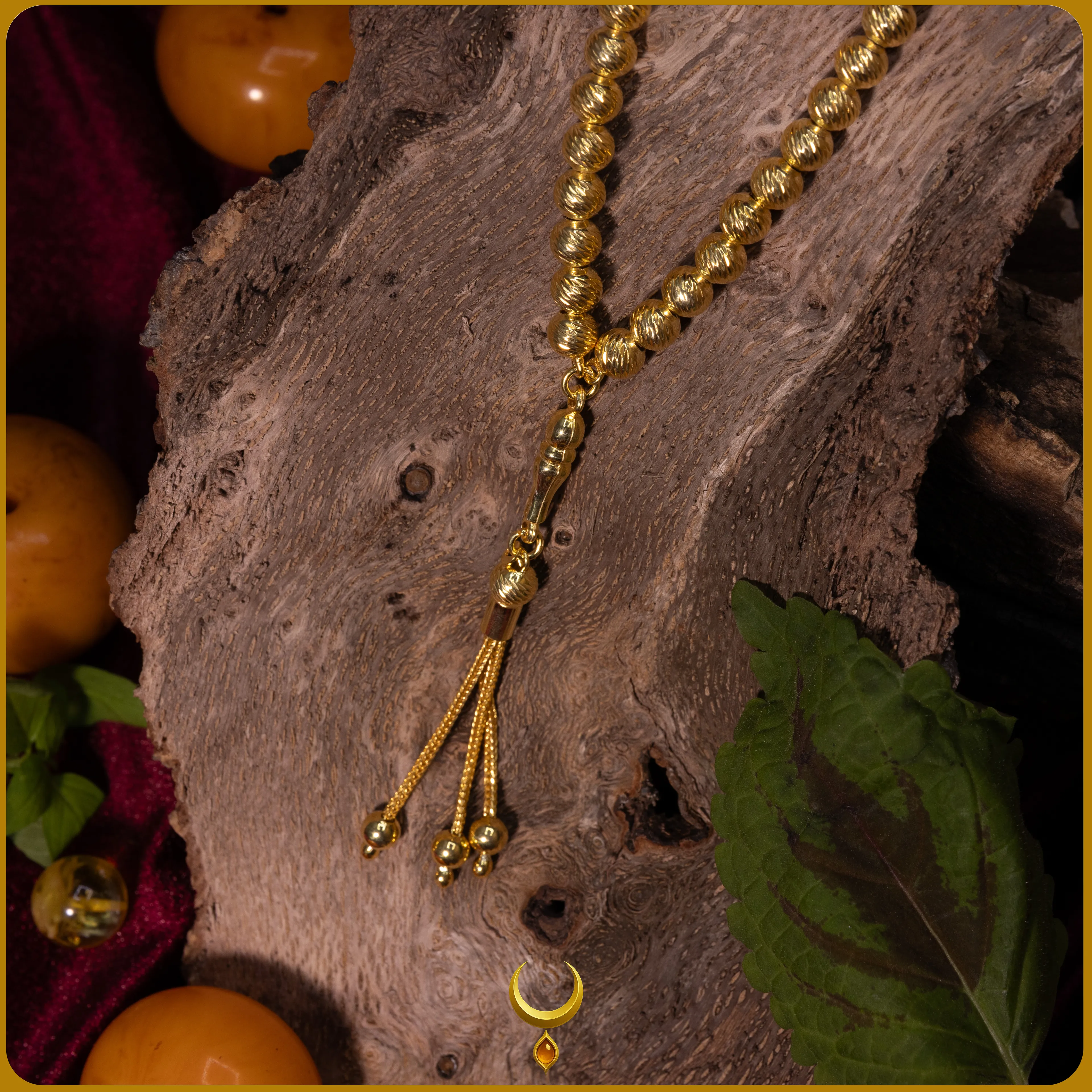 FASETA KESİM KÜRE MODEL GOLD 925 AYAR GÜMÜŞ TESBİH