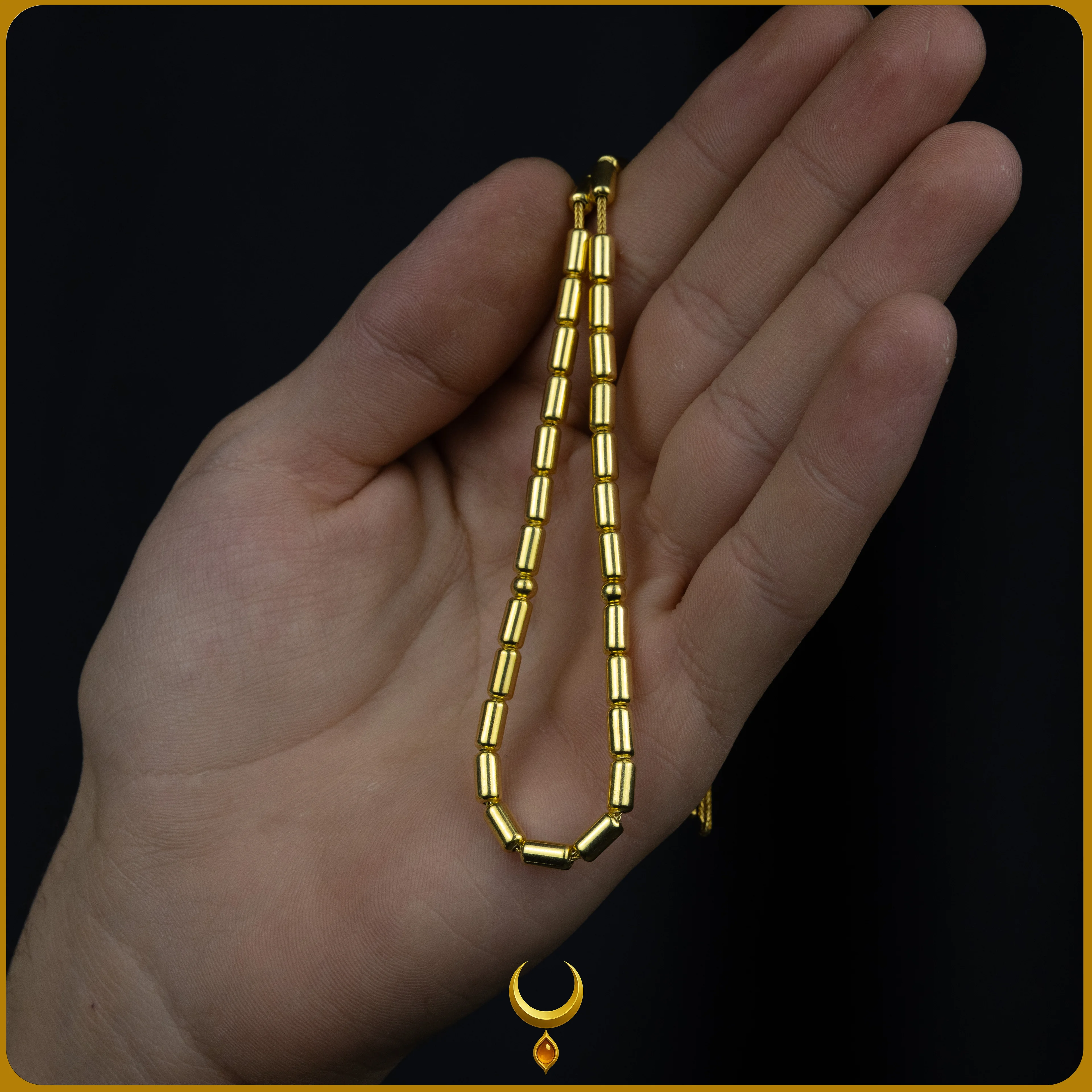 KAPSÜL KESİM 925 AYAR GÜMÜŞ GOLD TESBİH