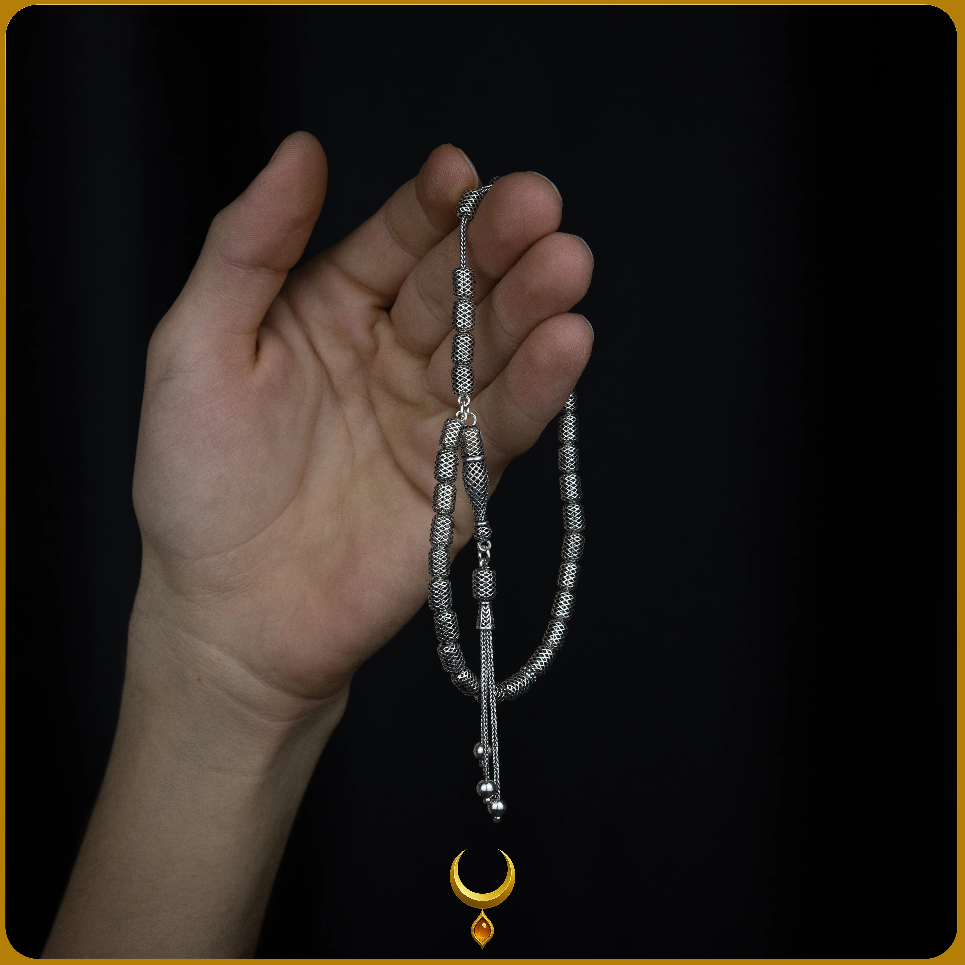 KAPSÜL KESİM TELKARİ MODEL 925 AYAR GÜMÜŞ TESBİH