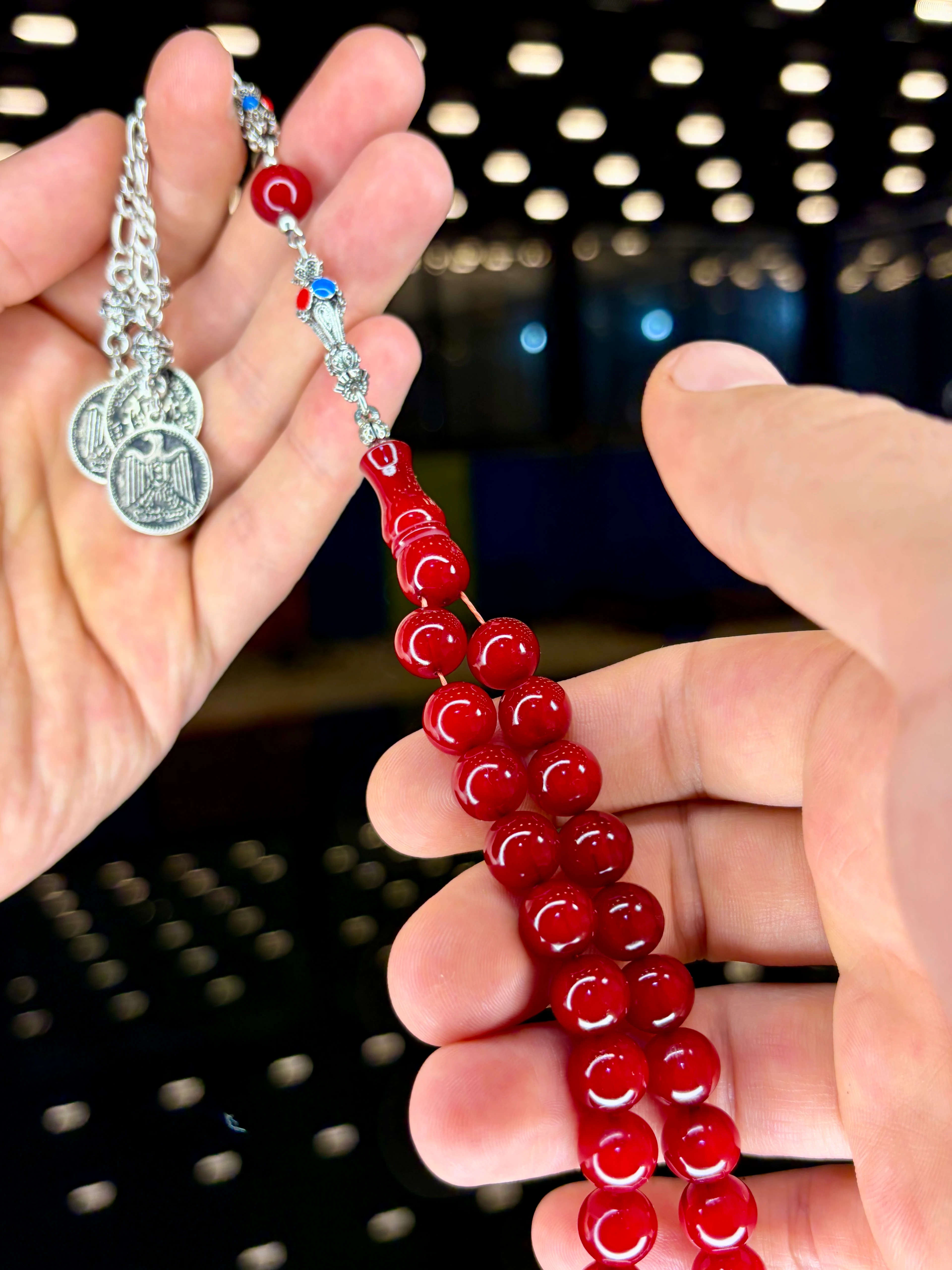 ALPAGA PÜSKÜLLÜ KÜRE KESİM  OSMANLI BENZETME SIKMA KEHRİBAR